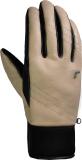Reusch jodie skihandschoenen leer beige/zwart dames