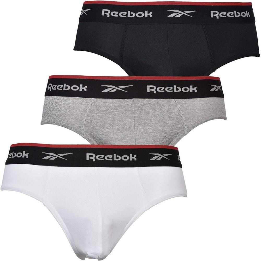 Mens Wiggins Sports Briefs (Pack of 3) (Black/Grey Marl/White)