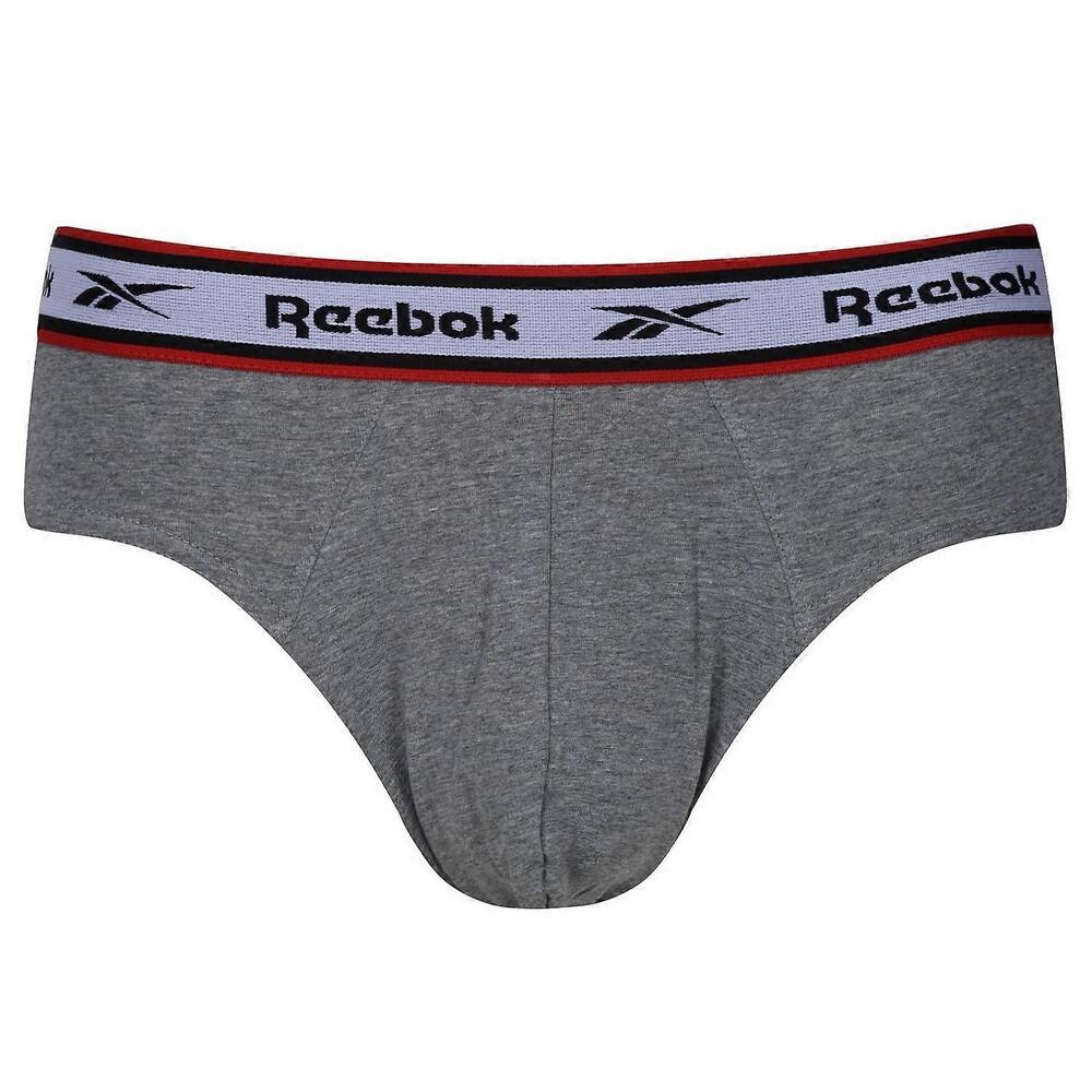 Slip Uomo Misura Confezione 3 Reebok Chase Nero Bianco Grigio Di Marna 3/4