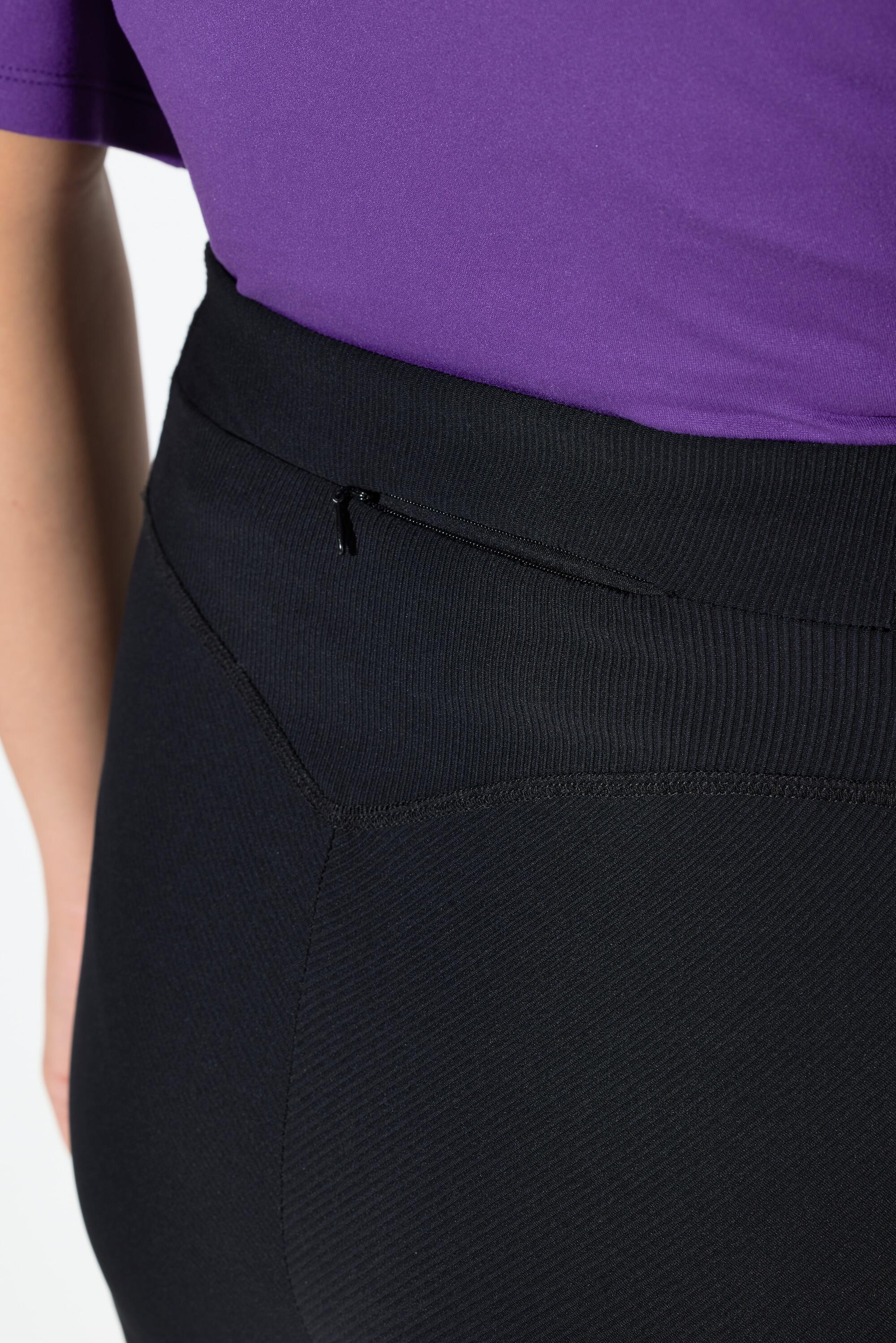 Damen Funktions-Leggings Rippjersey Zipptasche recycelt 4/6