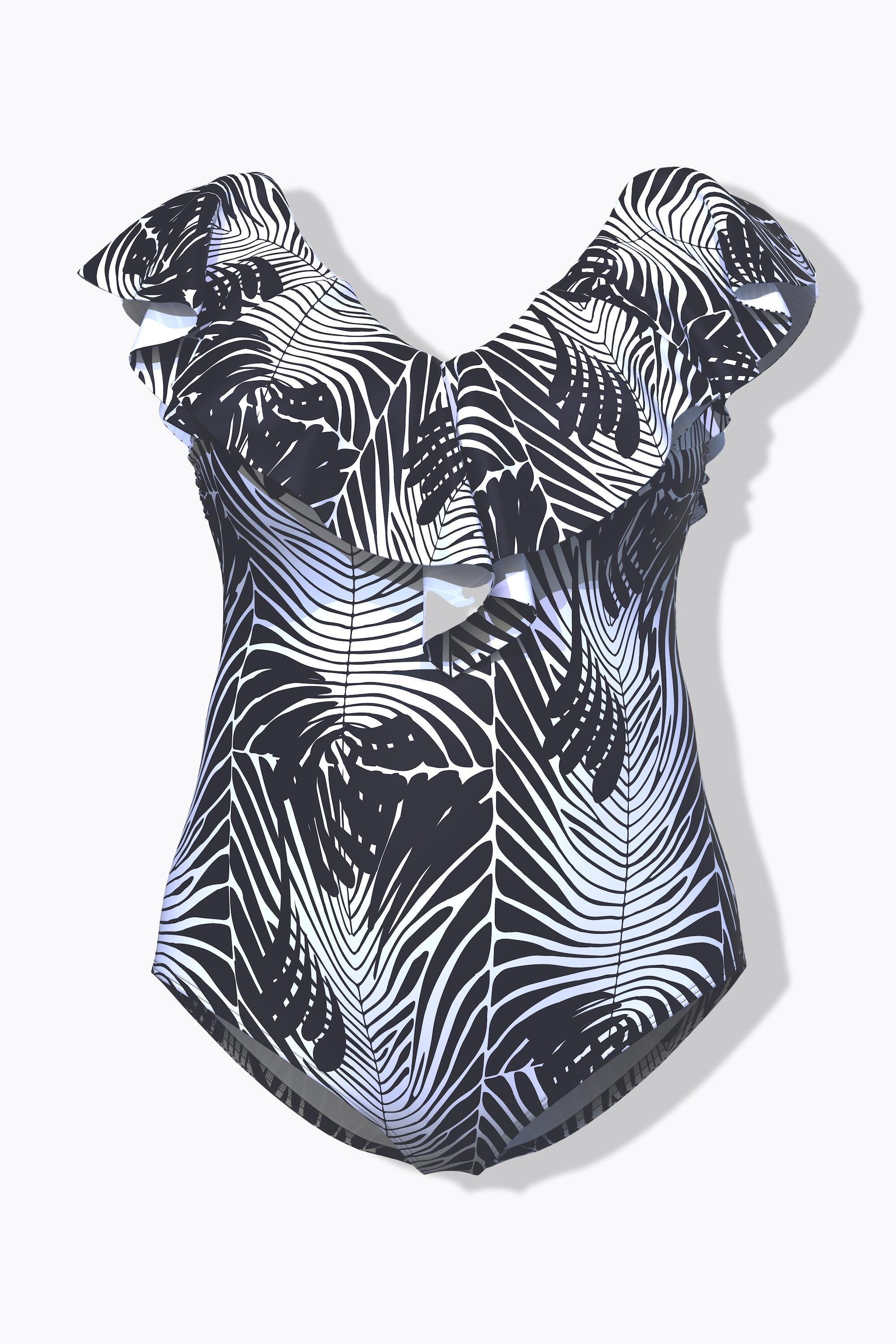 Femme Maillot de bain à bonnets souples. Imprimé peau de serpent. 6/7
