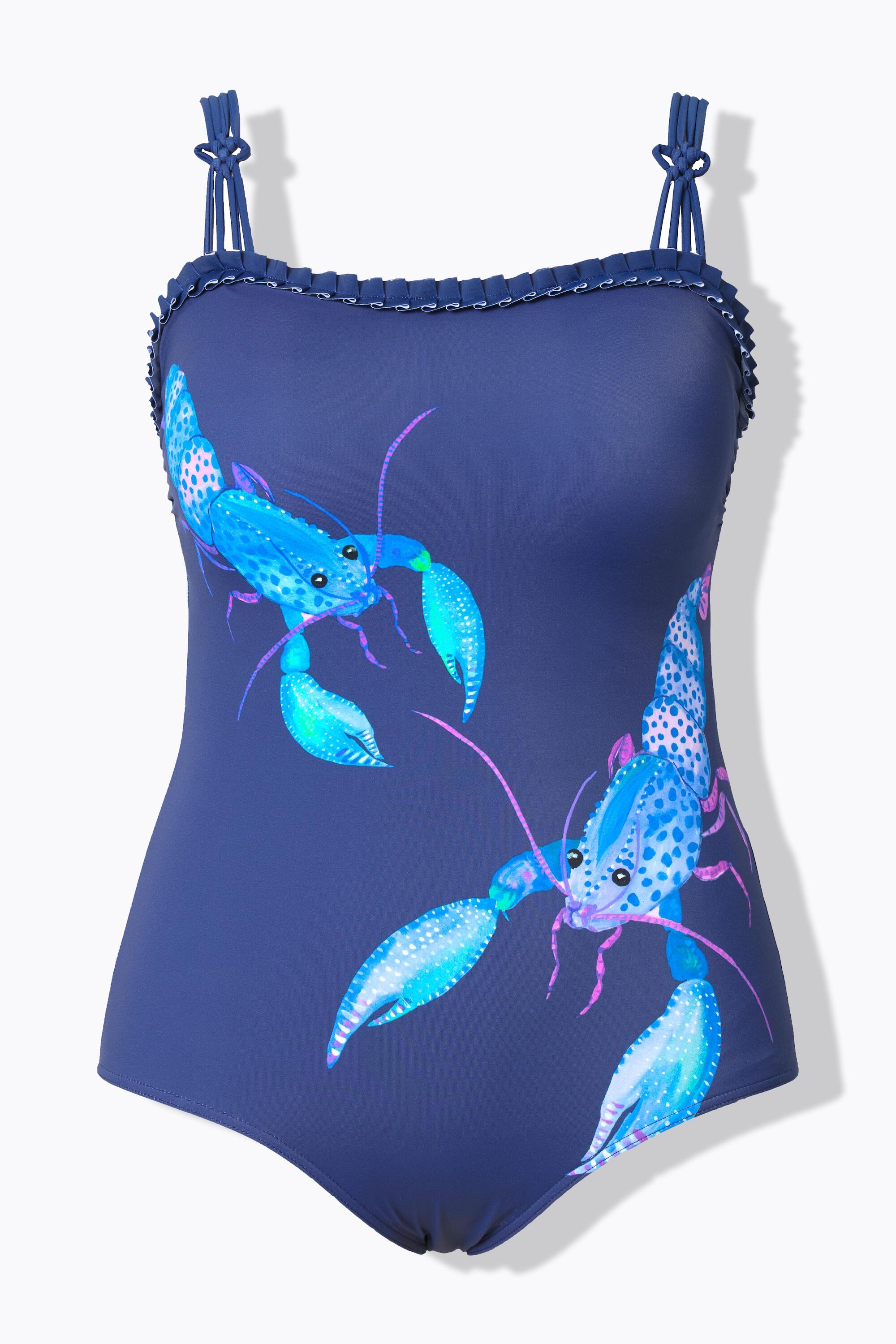 Femme Maillot de bain avec bonnets souples motif homards et quadruple bretelle 7/7