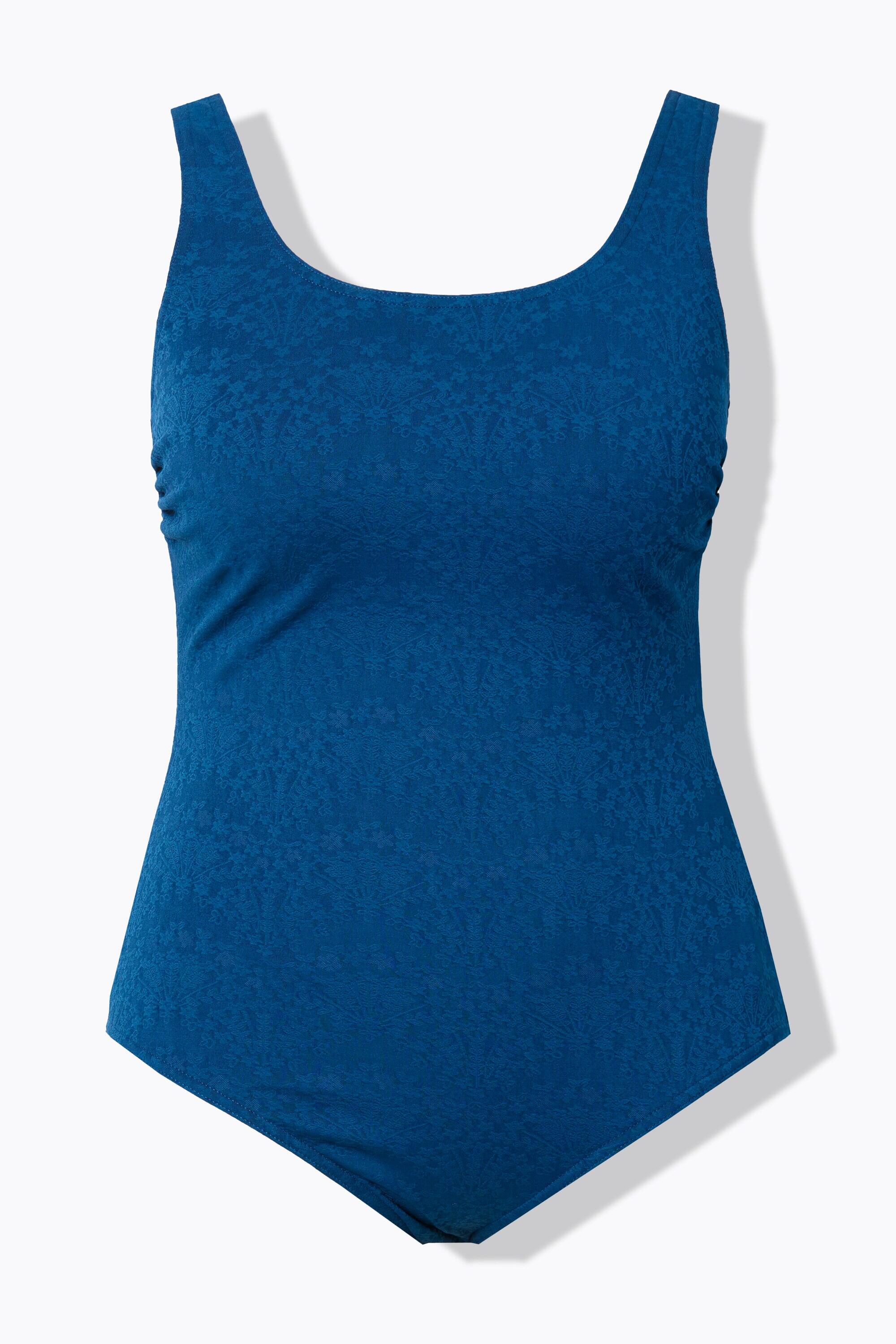 Femme Maillot de bain motif paons. Sans bonnets souples. Décolleté rond 7/7