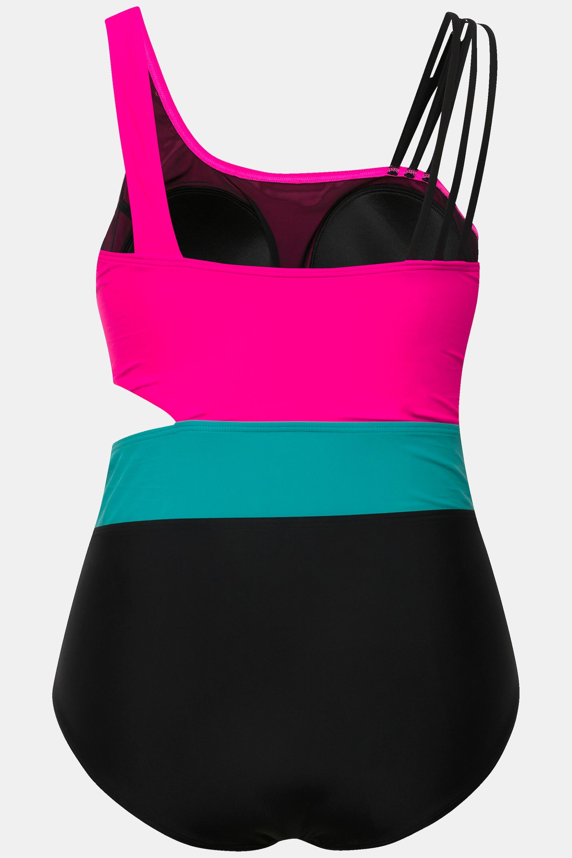 Femme Maillot de bain color block. Bonnets souples 6/6