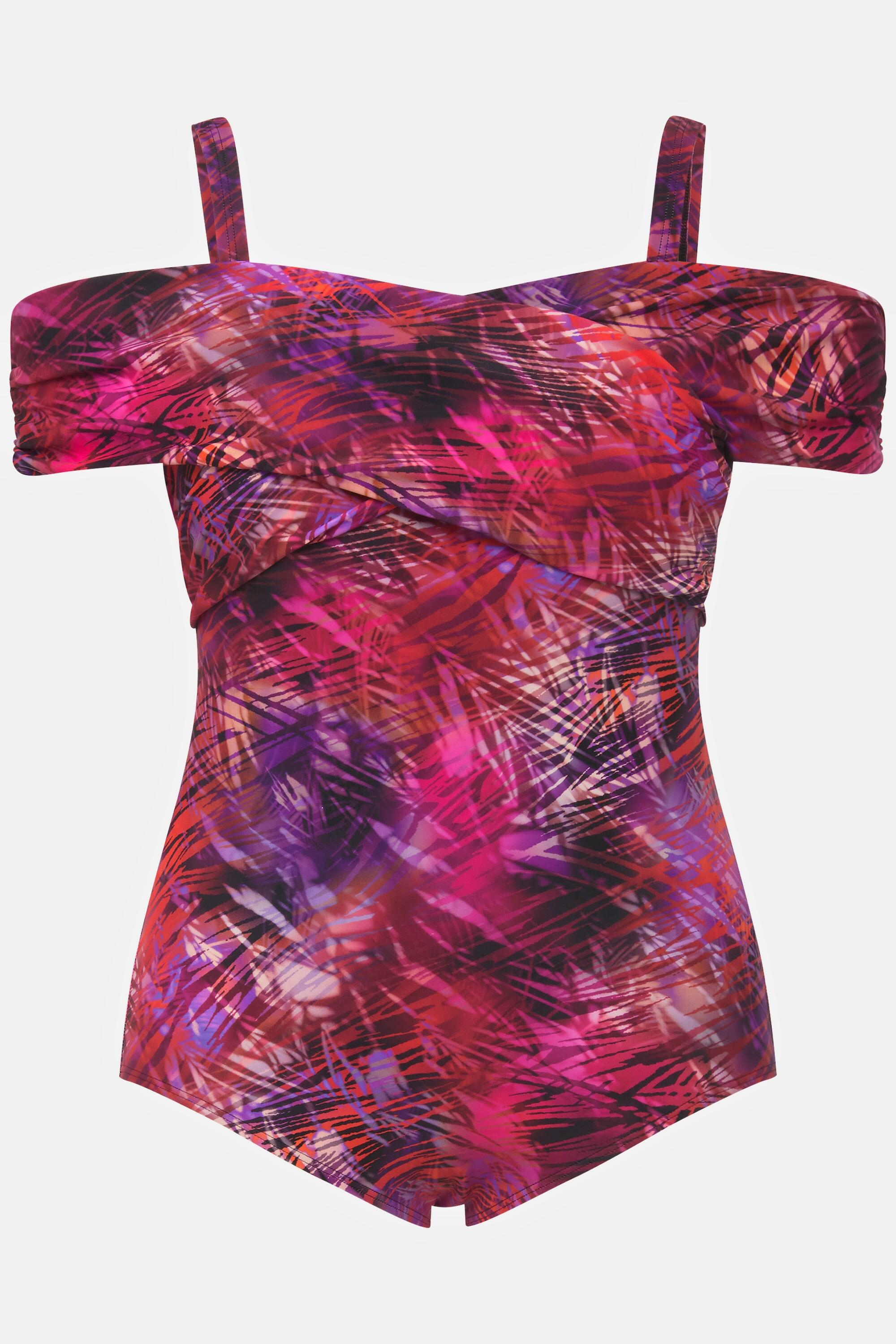 Femme Maillot de bain à bonnets souples décolleté Carmen avec drapé. 5/6