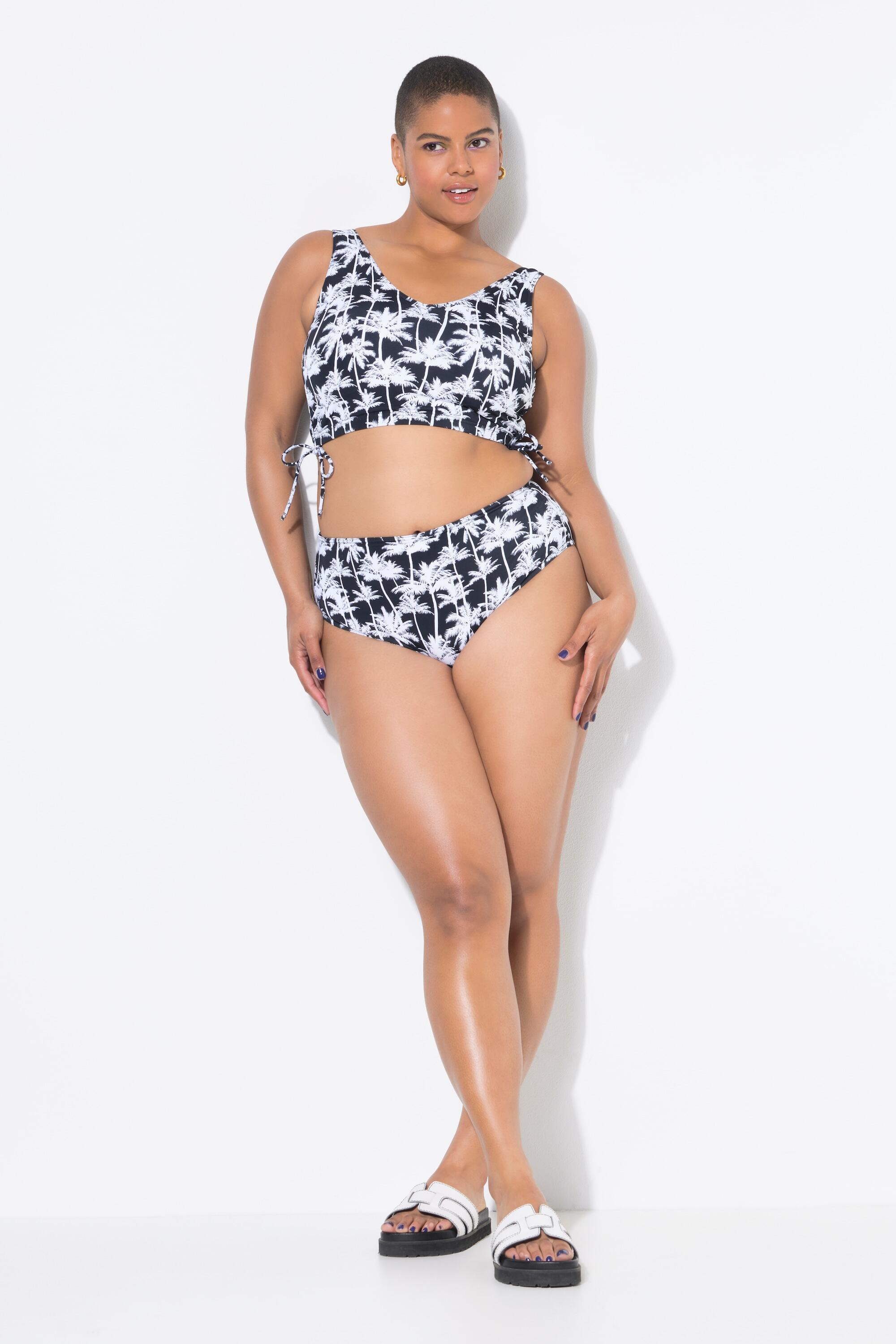 Femme Bas de bikini taille haute imprimé palmiers 3/6