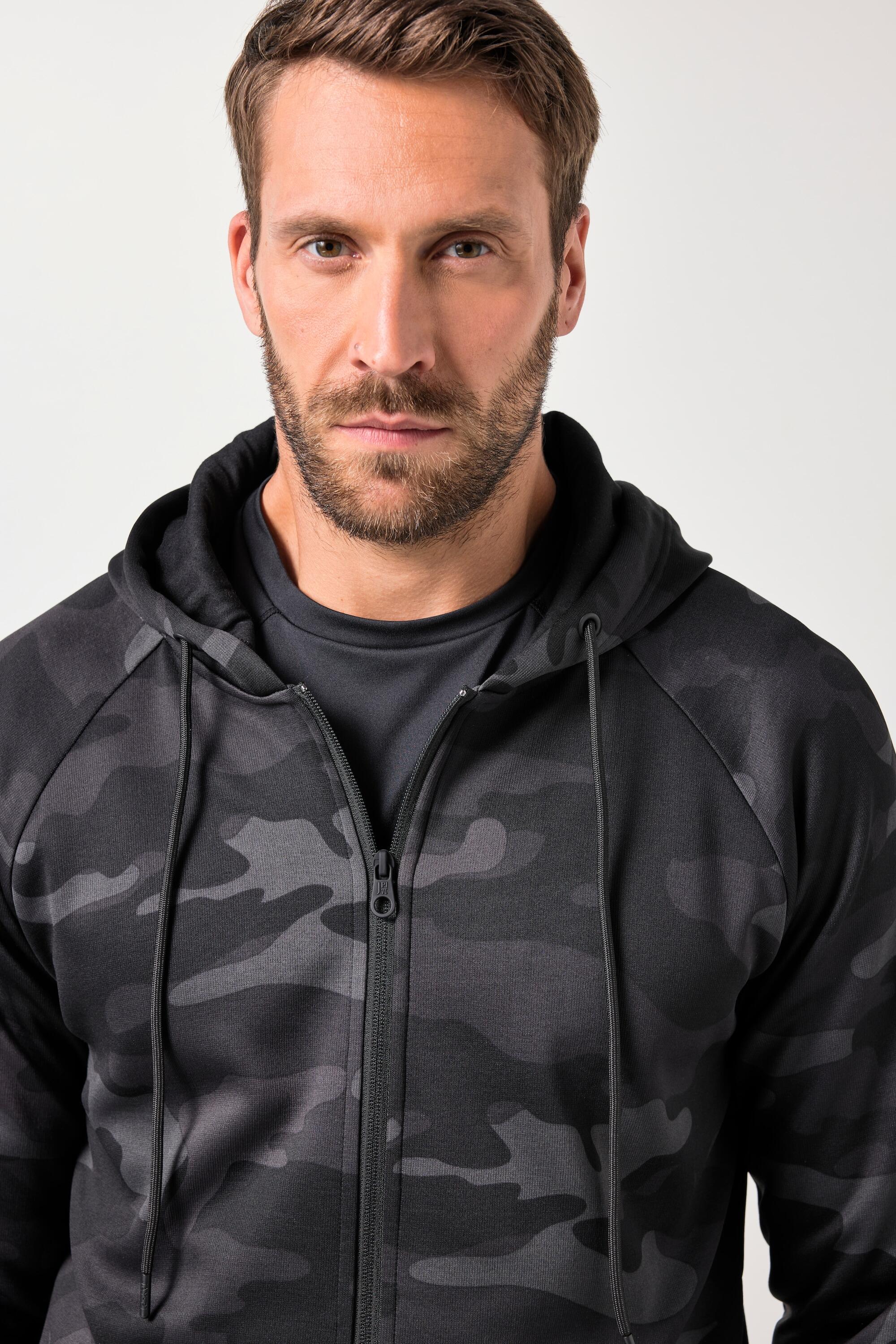Hommes Veste de survêtement en molleton avec capuche et motif camouflage 3/6