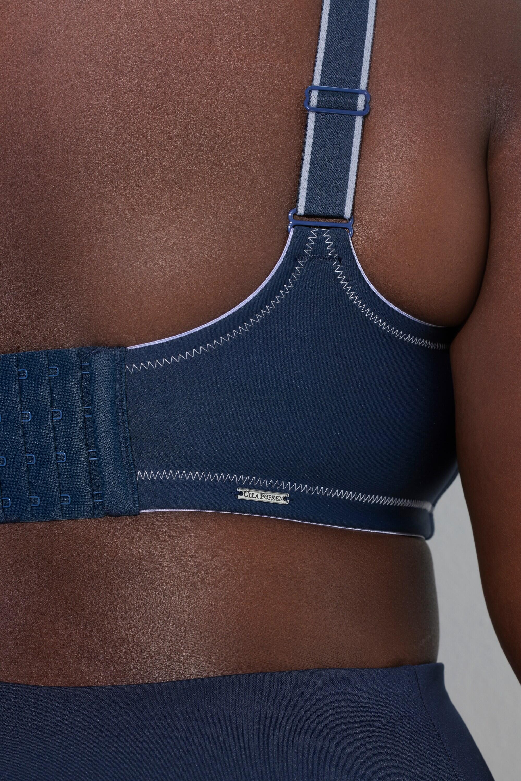 Femme Soutien-gorge de sport sans armatures. Empiècement en mesh. Bonnet C-E. 5/7