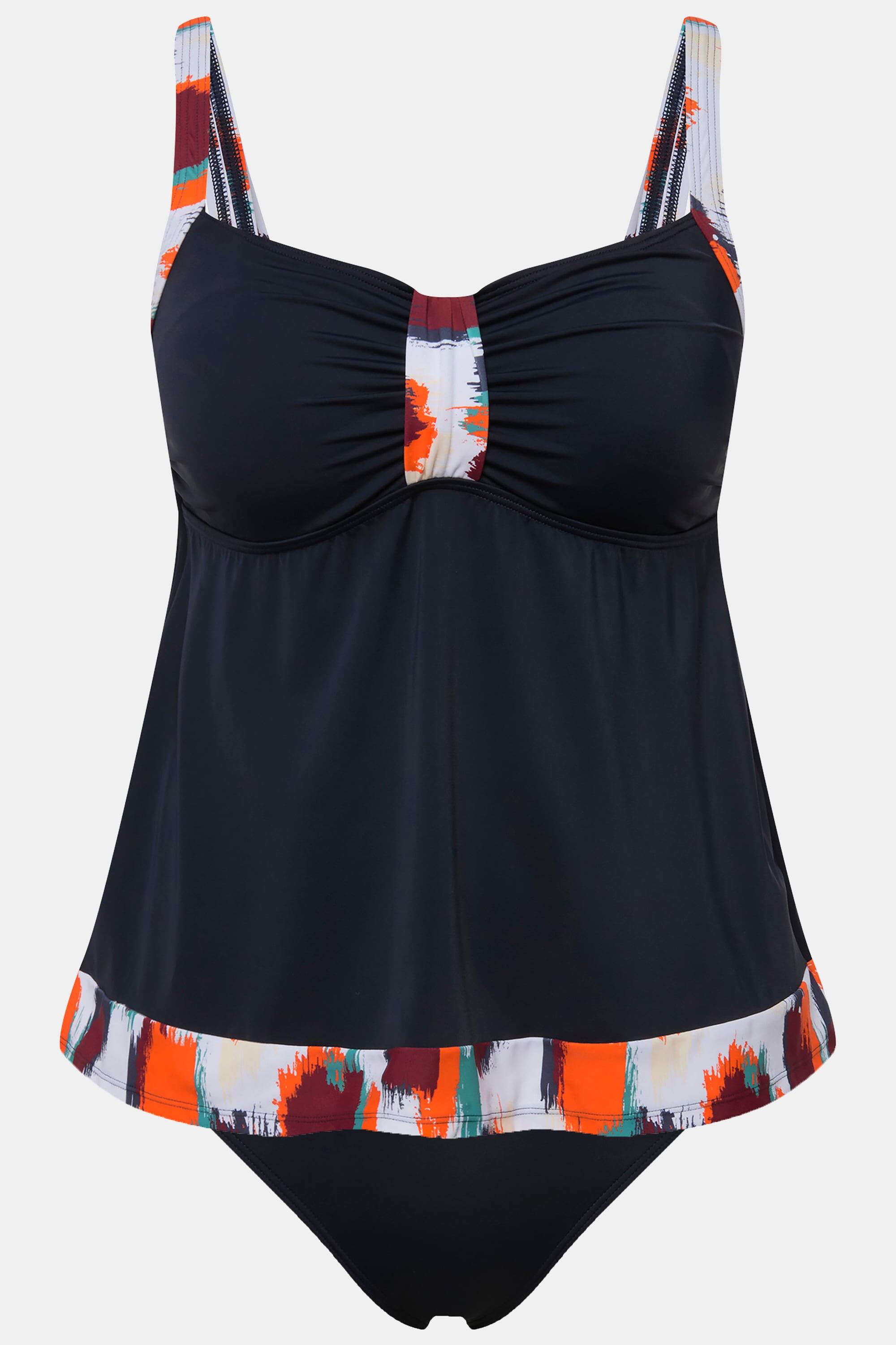 Femme Tankini à bonnets souples. Bretelles ajustables. Motif taches 5/5