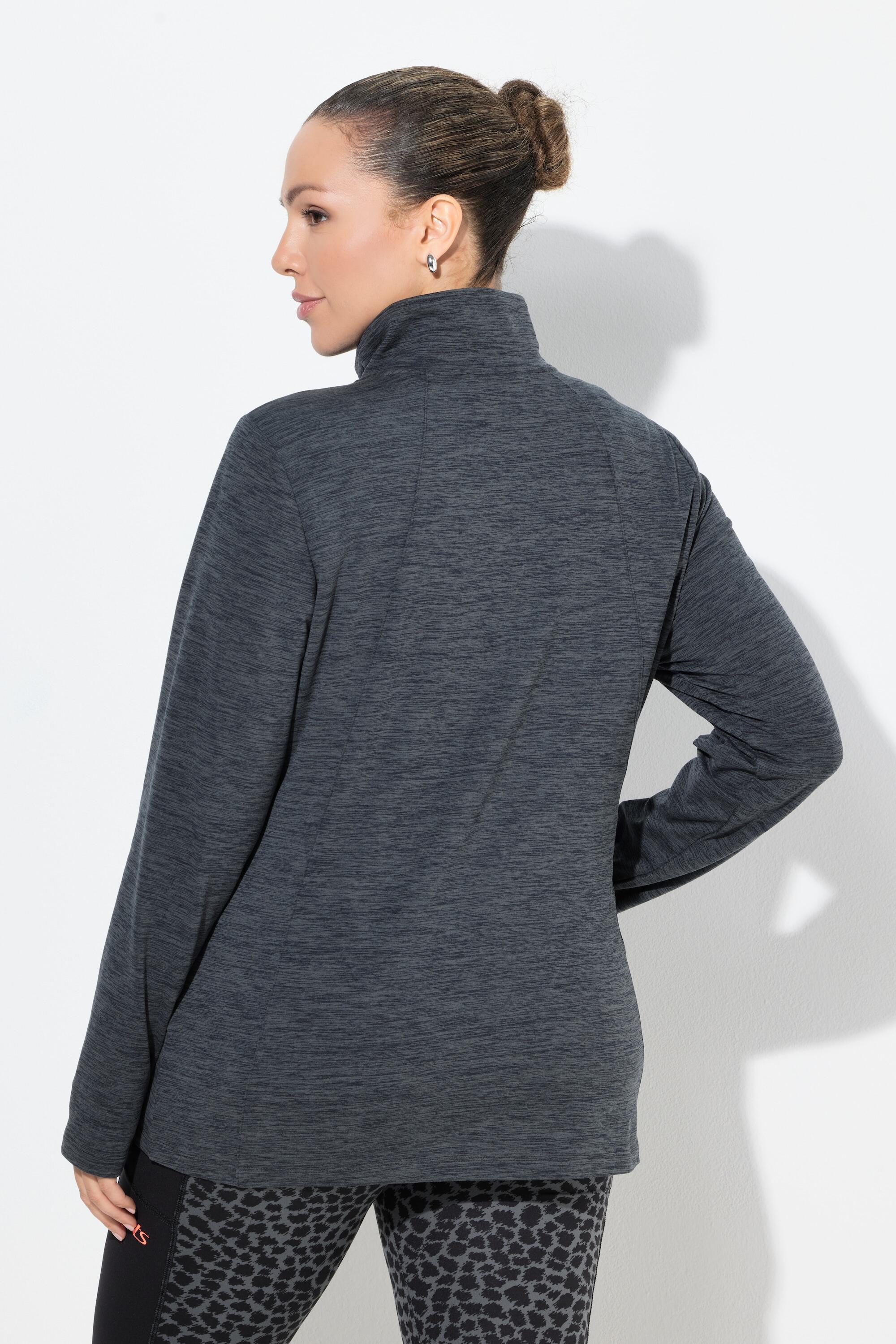 Femme Veste en sweat technique coupe slim à col montant et manches longues 2/6