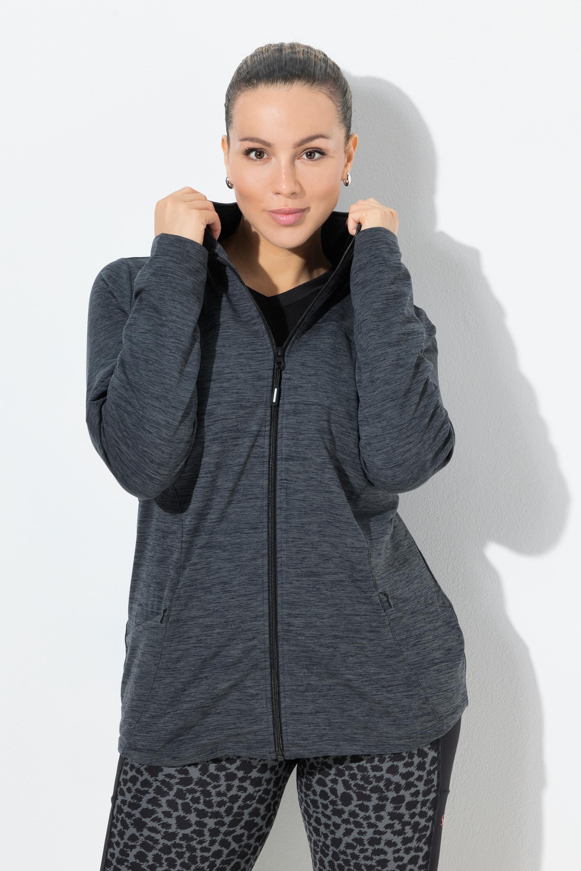 Femme Veste en sweat technique coupe slim à col montant et manches longues 5/6
