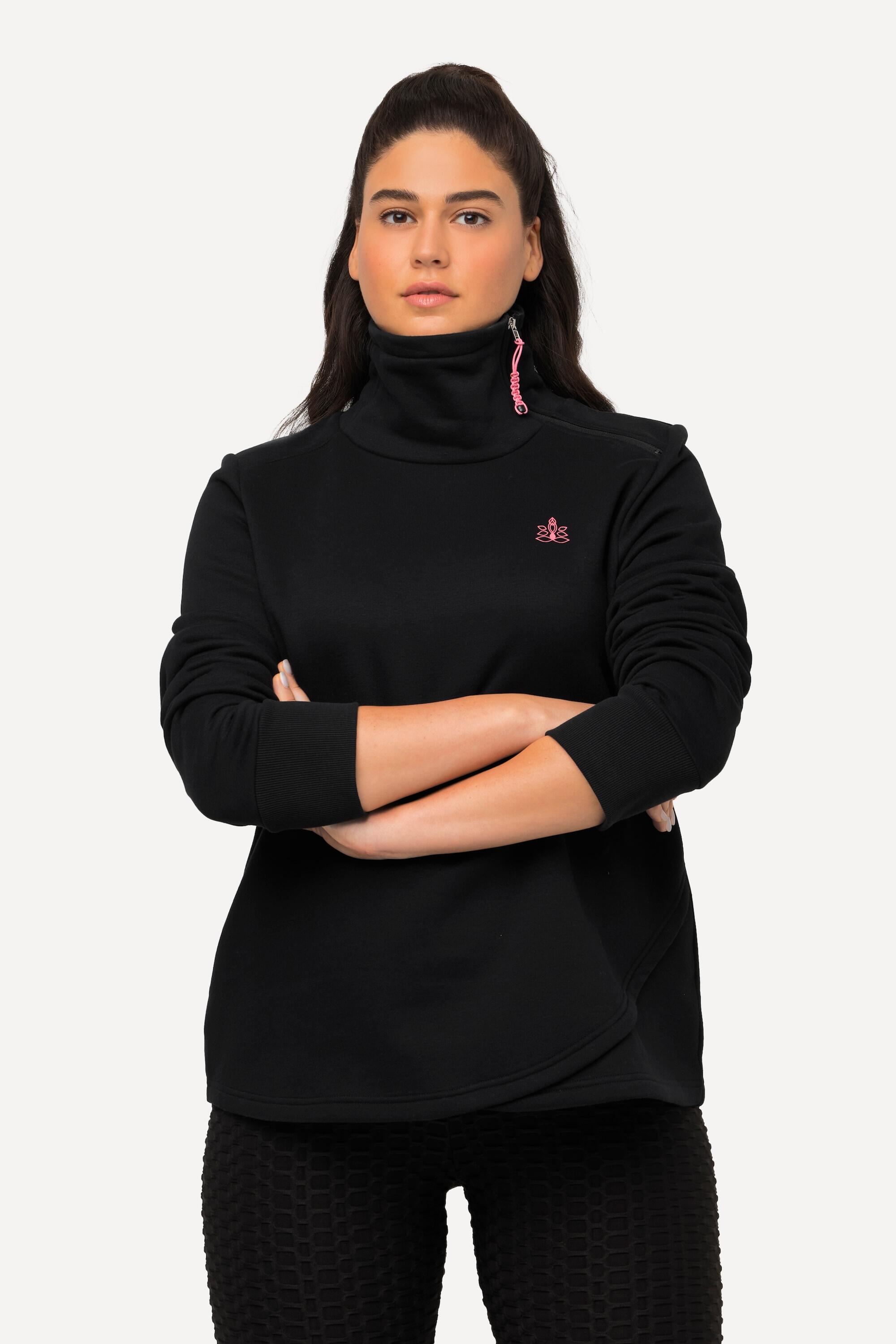 Femme Sweat-shirt col montant fermeture éclair mandala manches longues 4/5