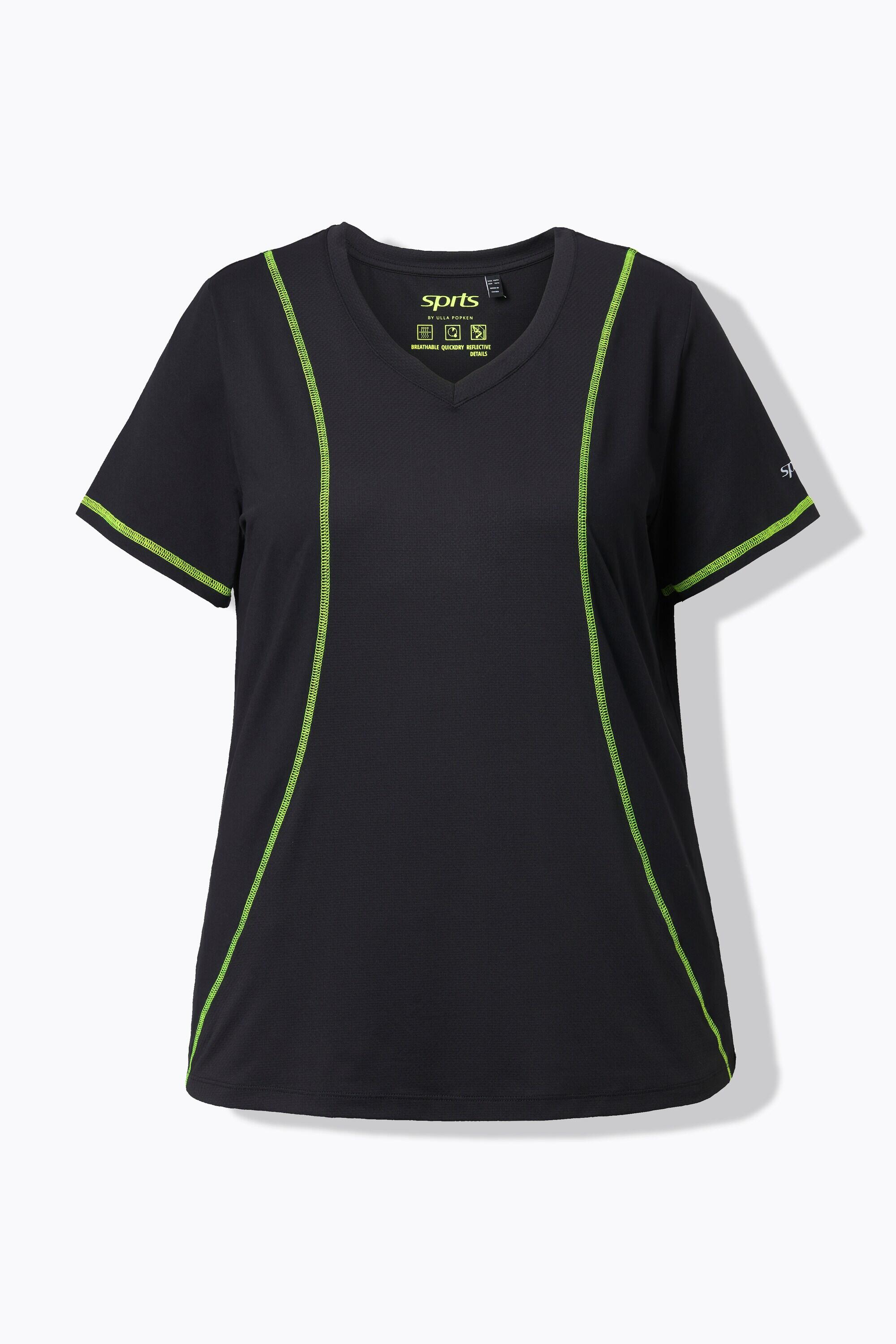 Femme T-shirt technique réfléchissant col V et manches courtes matière recyclée 6/6
