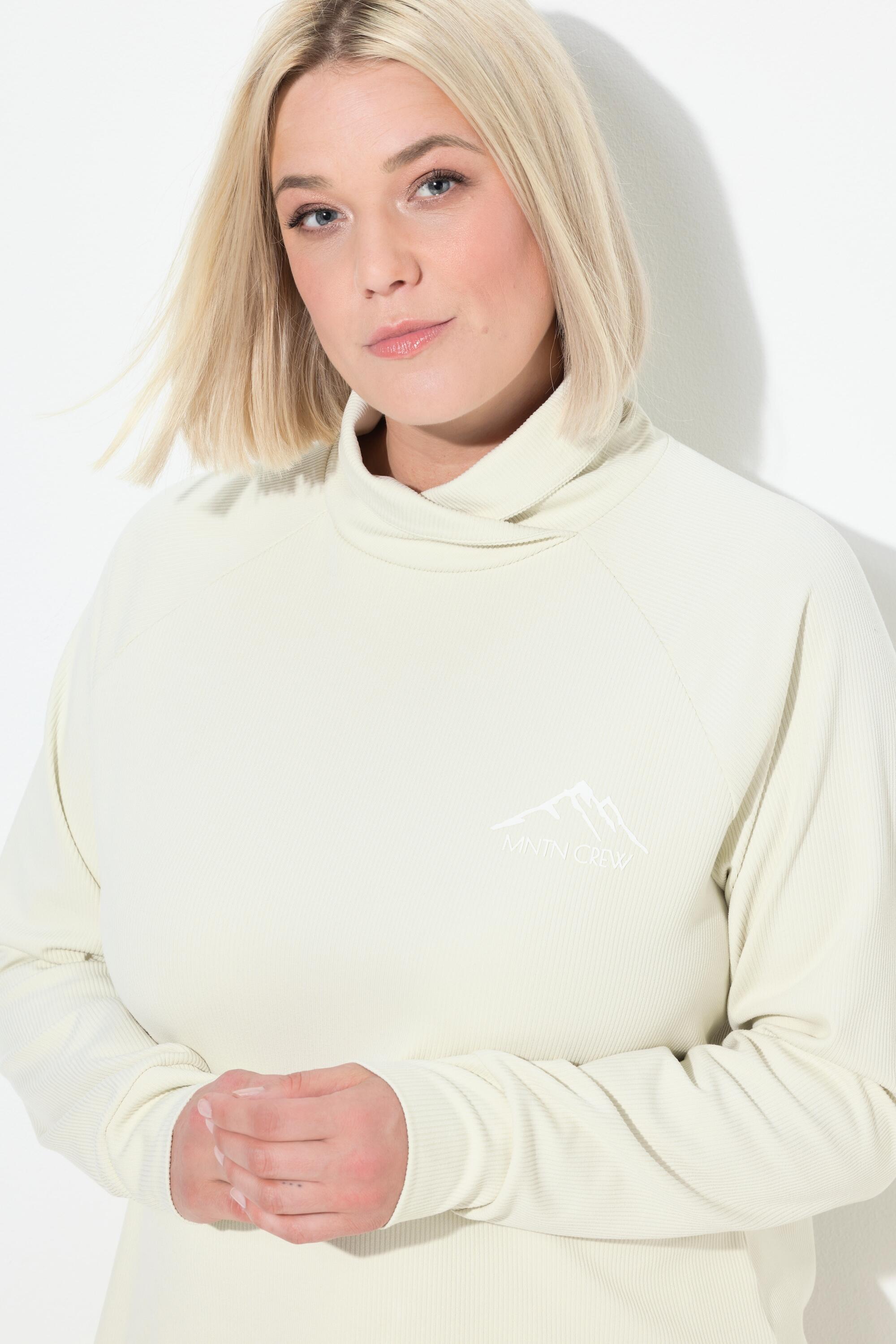 Femme Sweat-shirt avec col montant et manches longues avec passe-pouces intégrés 3/7