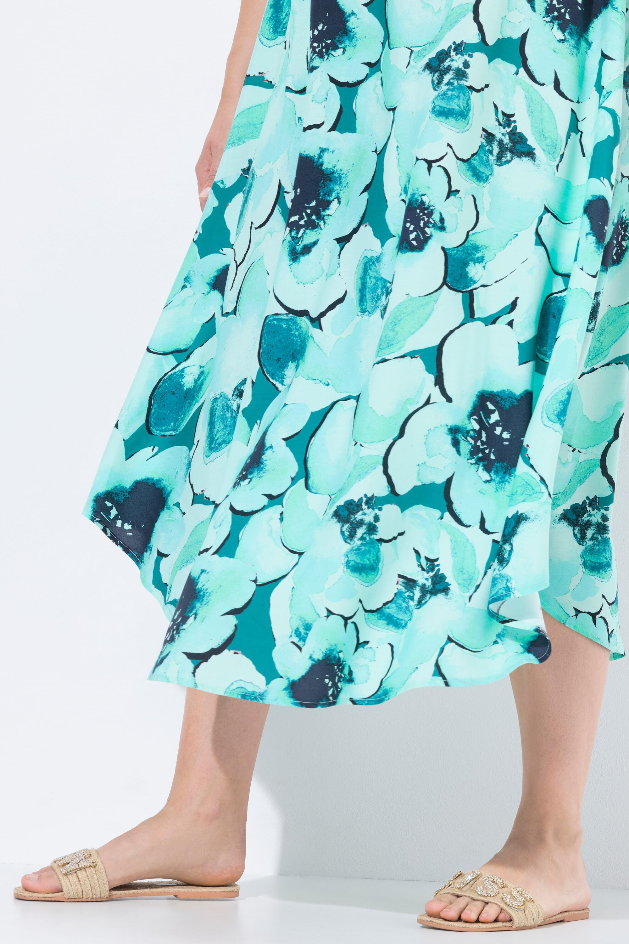 Femme Robe midi sans manches décolleté rond et imprimé floral coupe évasée 4/6