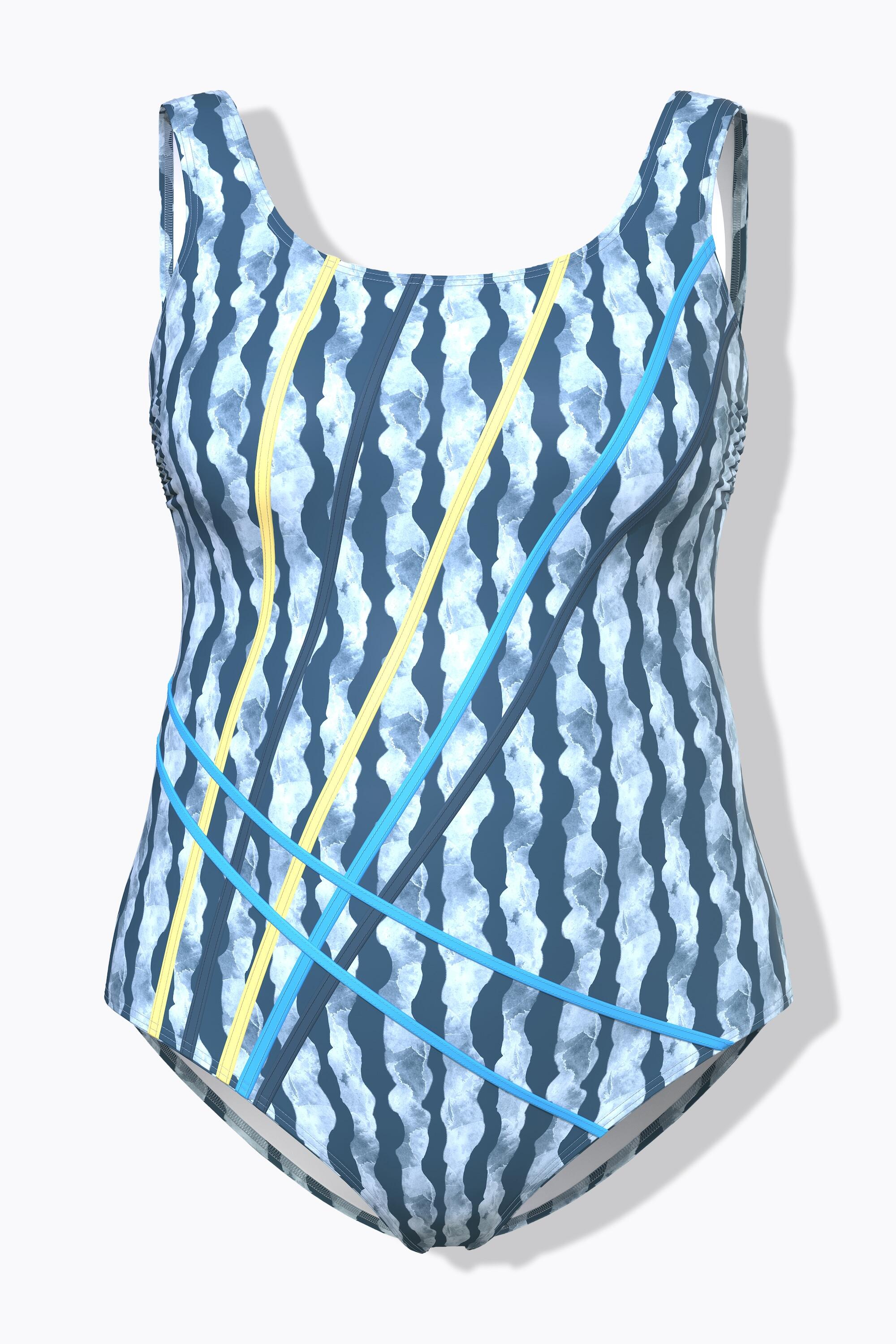 Femme Maillot de bain sans bonnets souples. Passepoil et motif 7/7