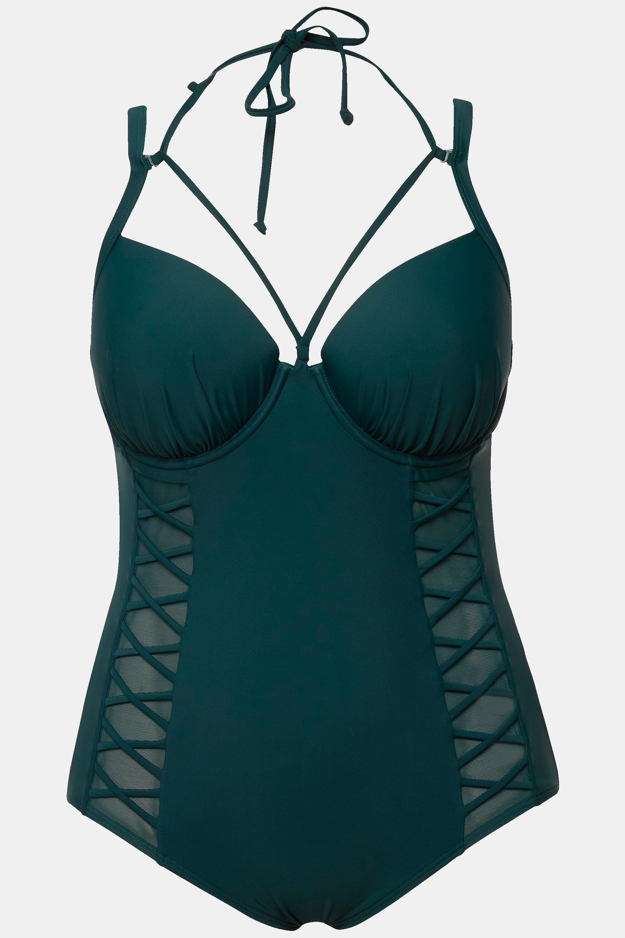 Femme Maillot de bain tour de cou. Bonnets souples armatures. Matière recyclée 5/6
