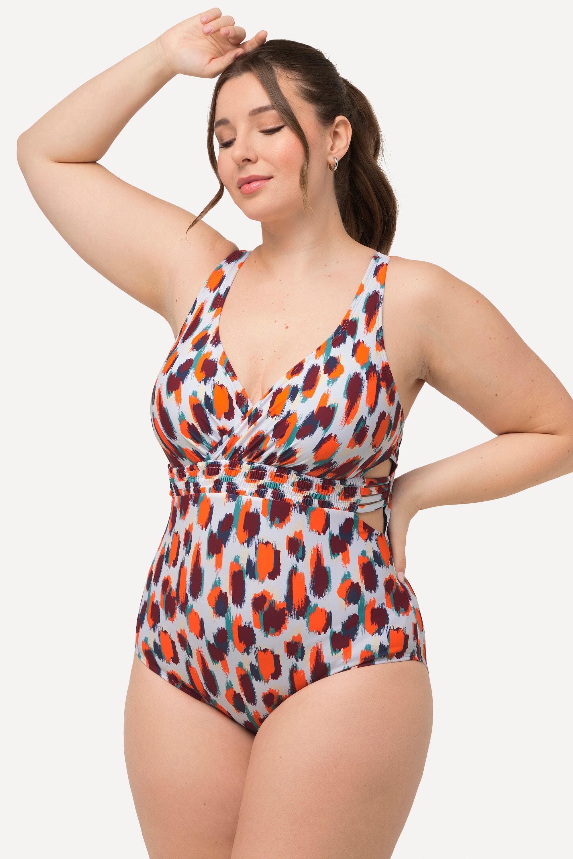 Femme Maillot de bain à bonnets souples amovibles. Imprimé taches de couleur 4/7