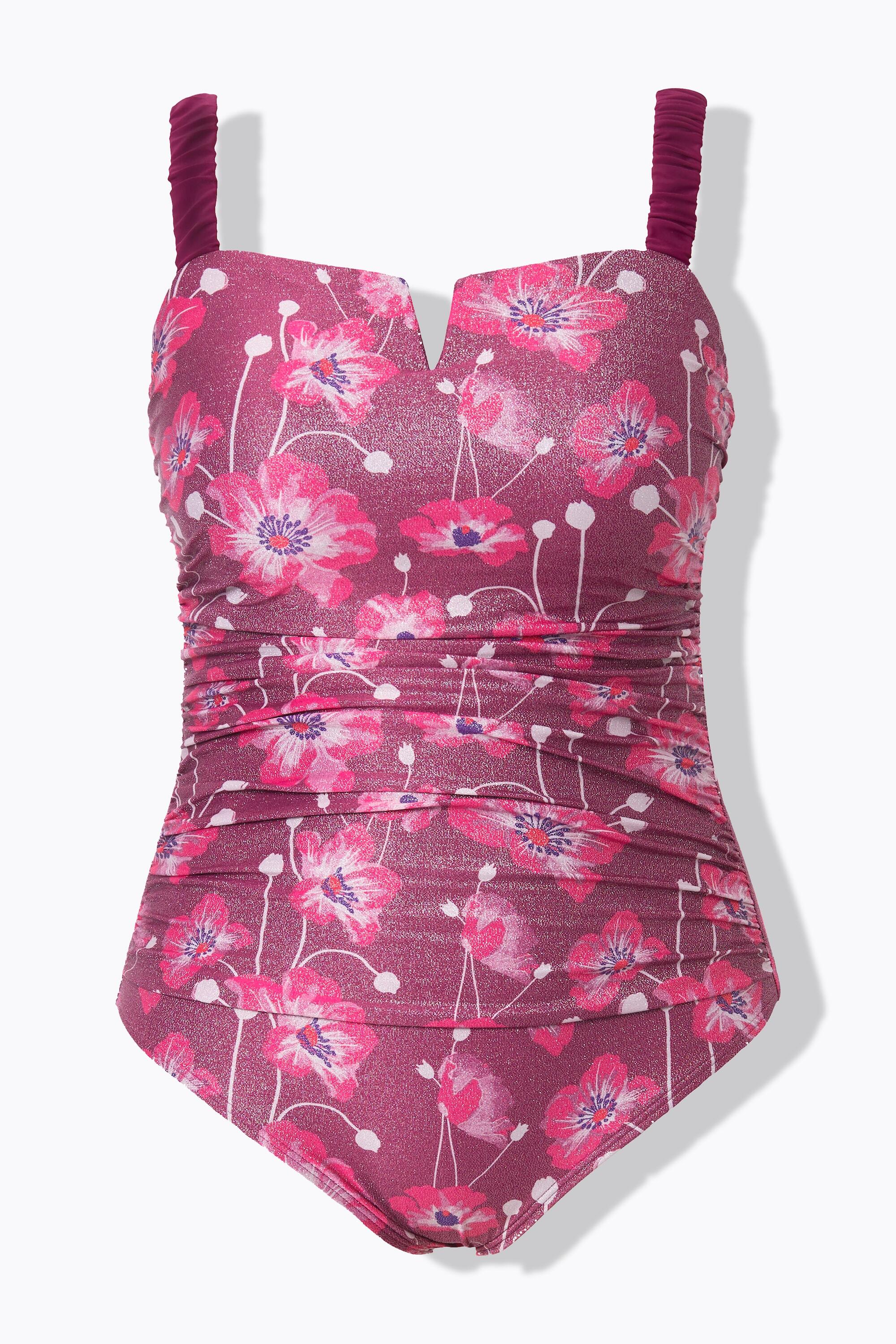 Femme Maillot de bain à bonnets souples bretelles froncées imprimé floral 7/7