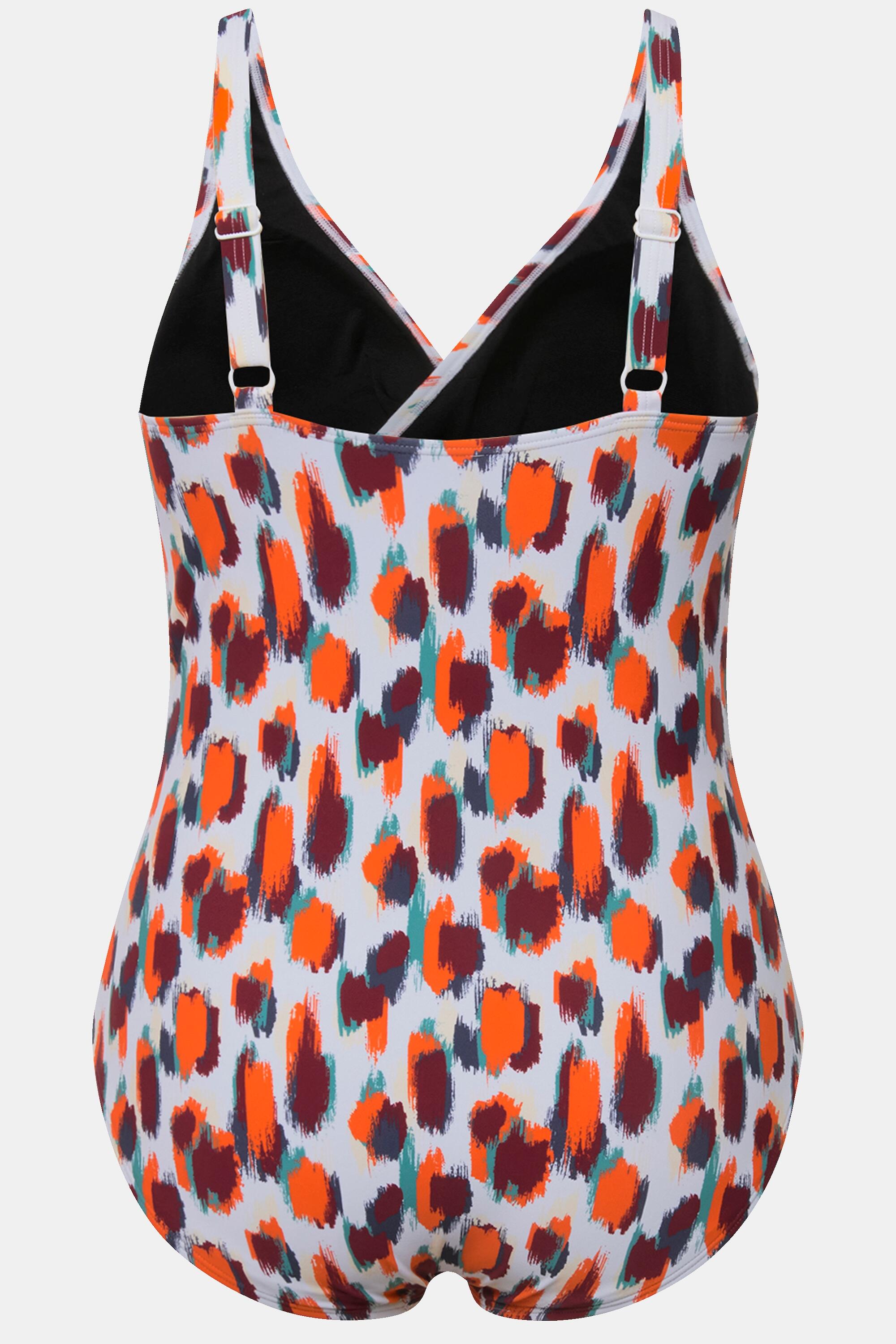 Femme Maillot de bain à bonnets souples amovibles. Imprimé taches de couleur 6/7