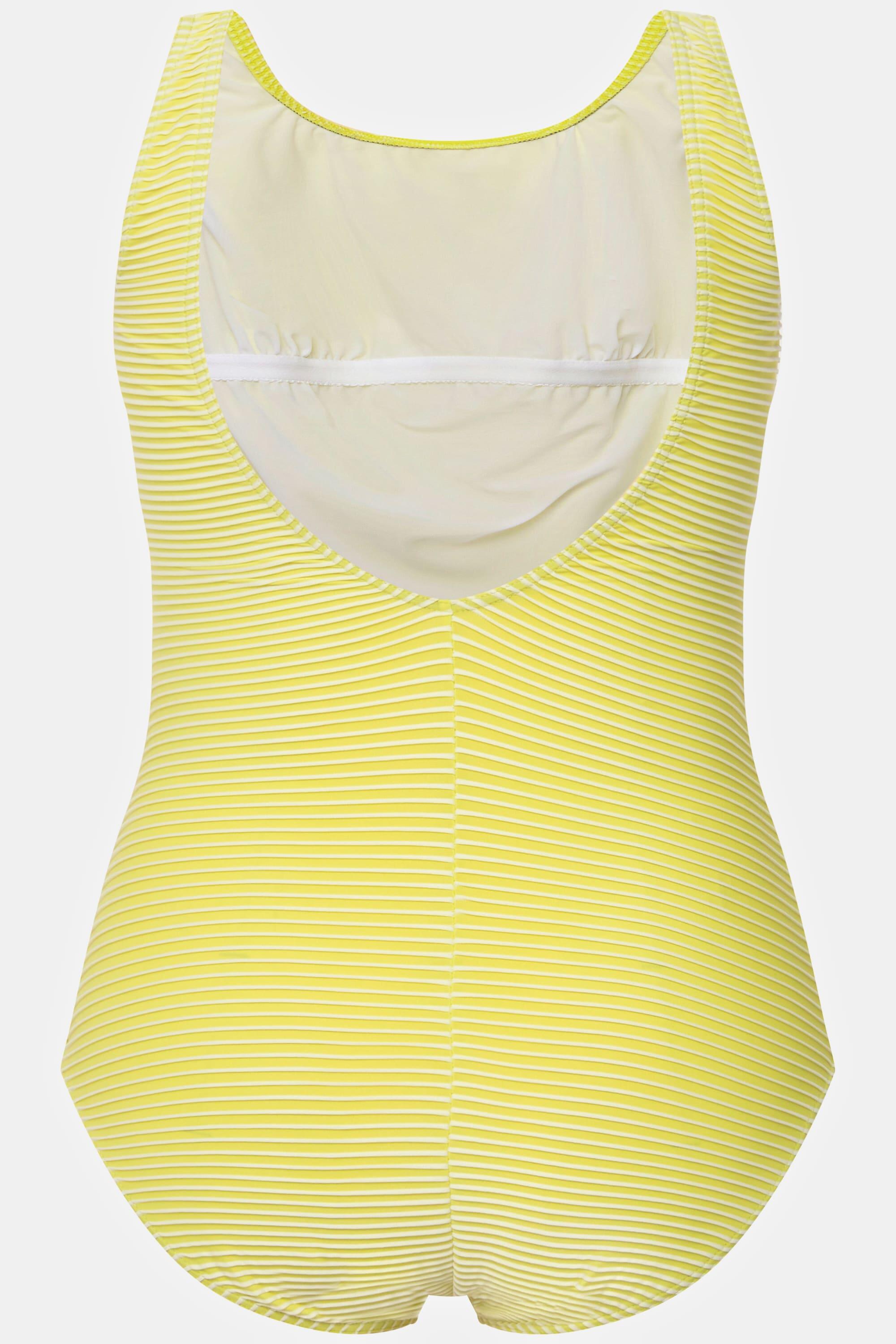Femme Maillot de bain dans un tissu texturé à rayures. Bonnets 6/6