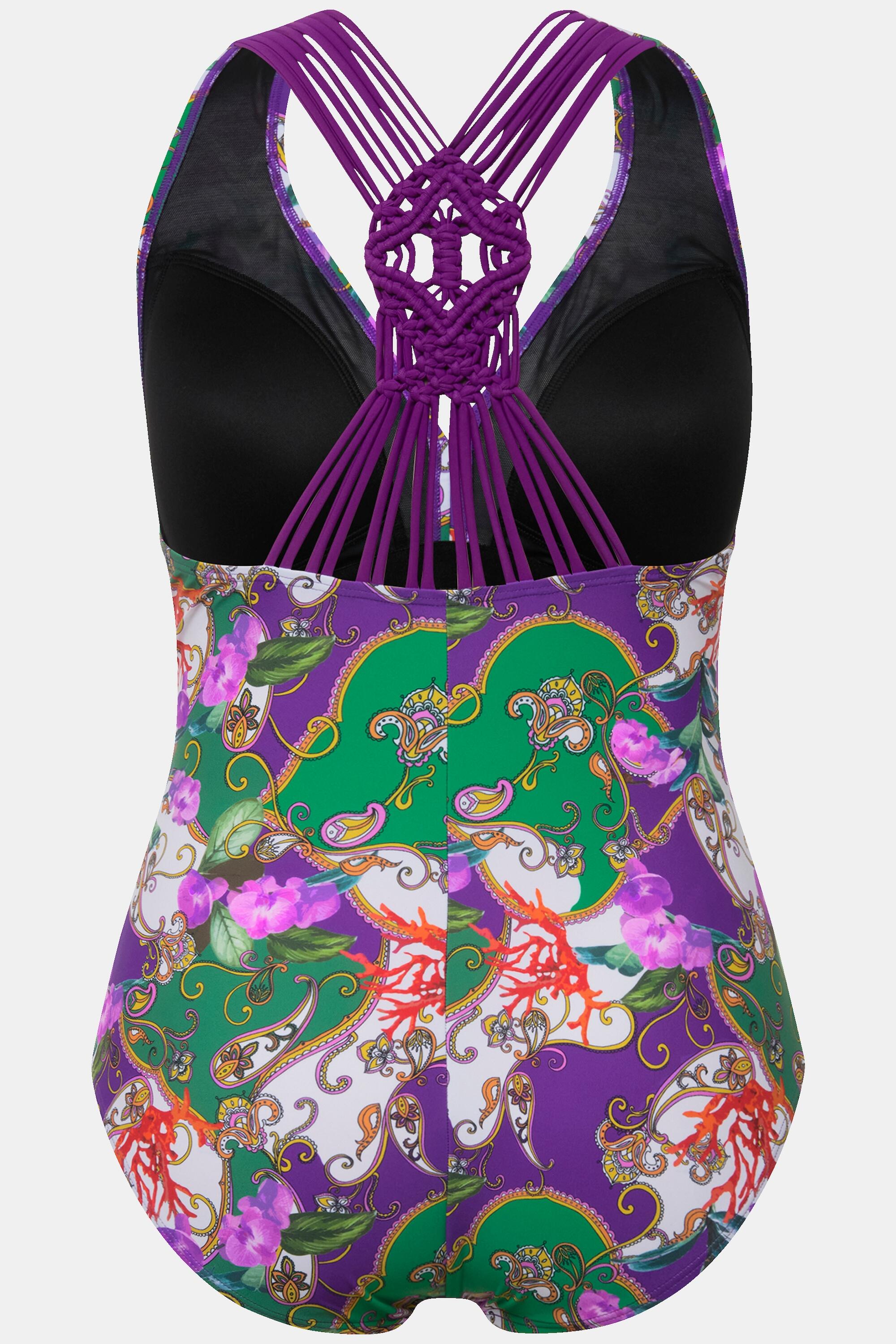 Femme Maillot de bain à bonnets souples. Bretelles macramé 6/6