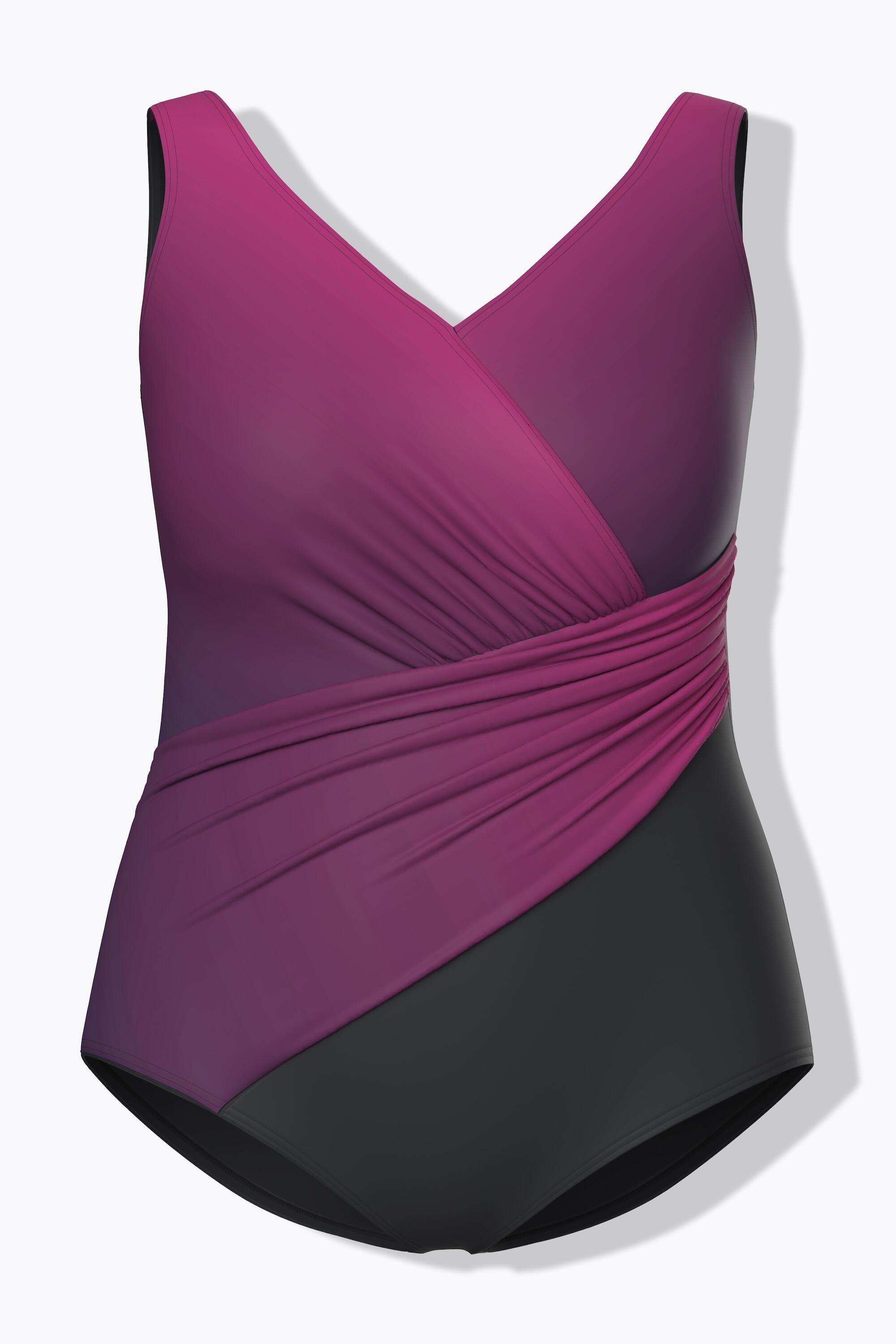 Dames badpak kleurverloop softcups structuur aanrimpeling 4/6