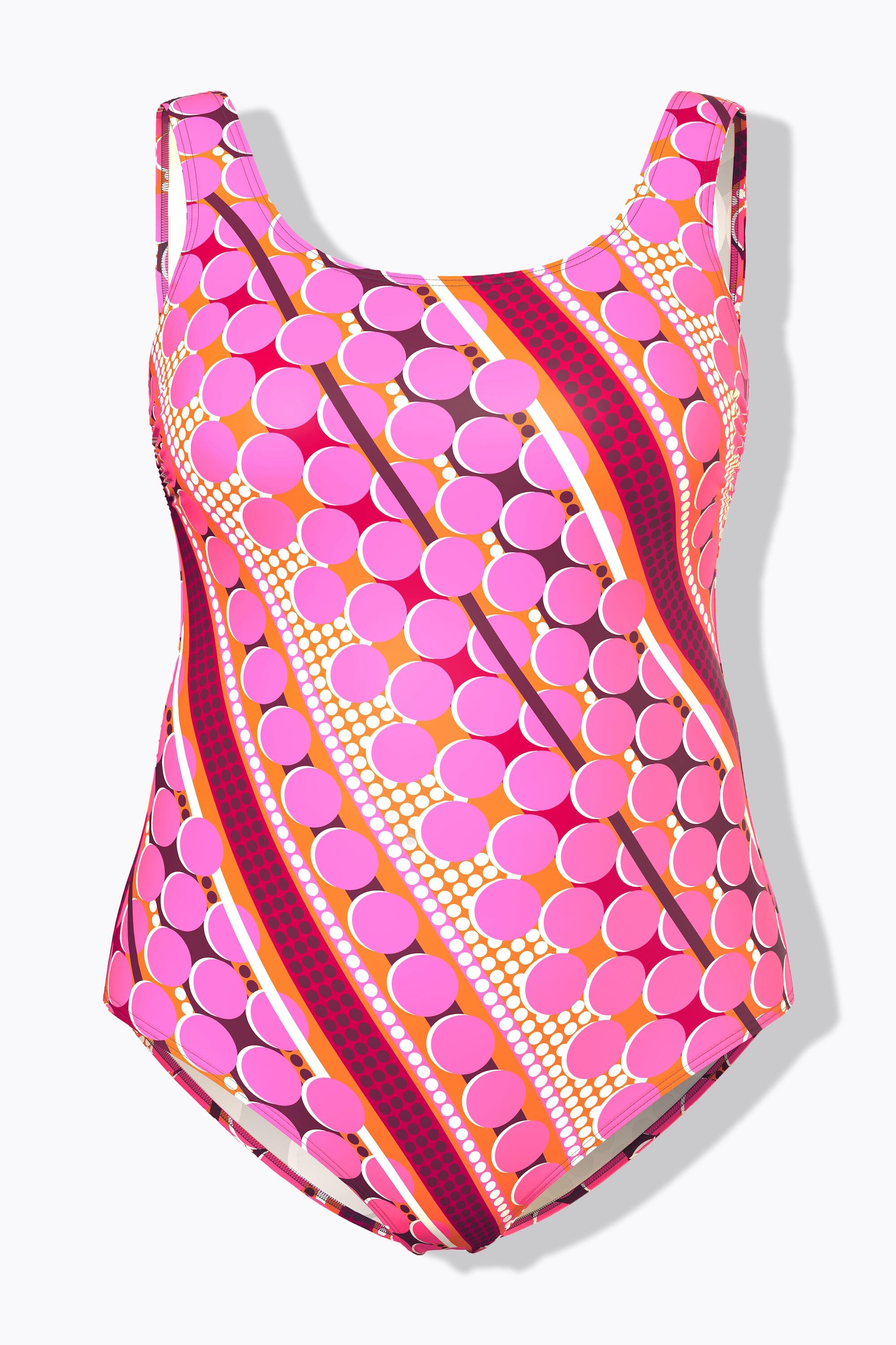 Femme Maillot de bain à pois. Sans bonnets souples. Décolleté rond 7/7