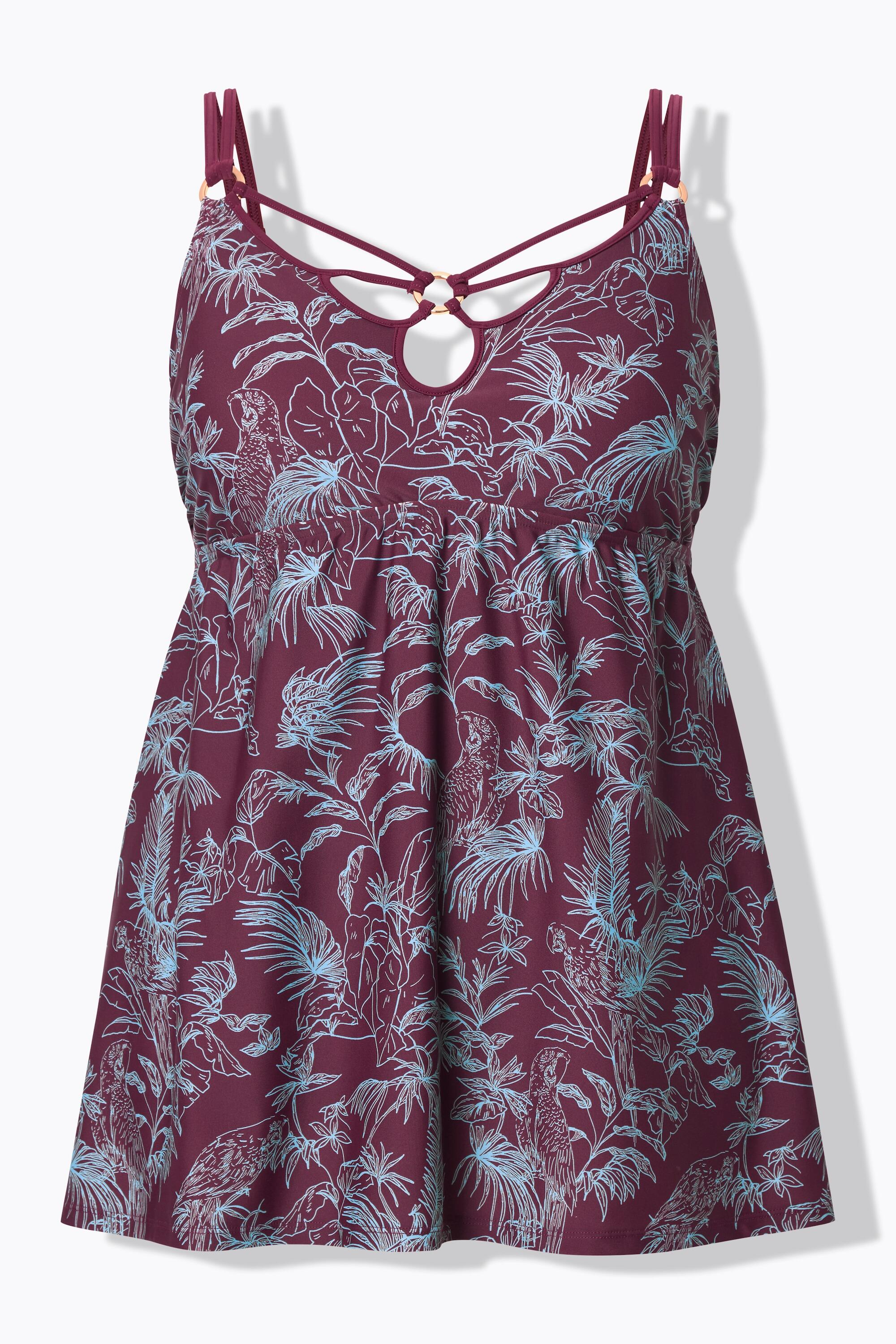 Femme Robe de bain à bonnets souples et armatures. Motif jungle. 7/7