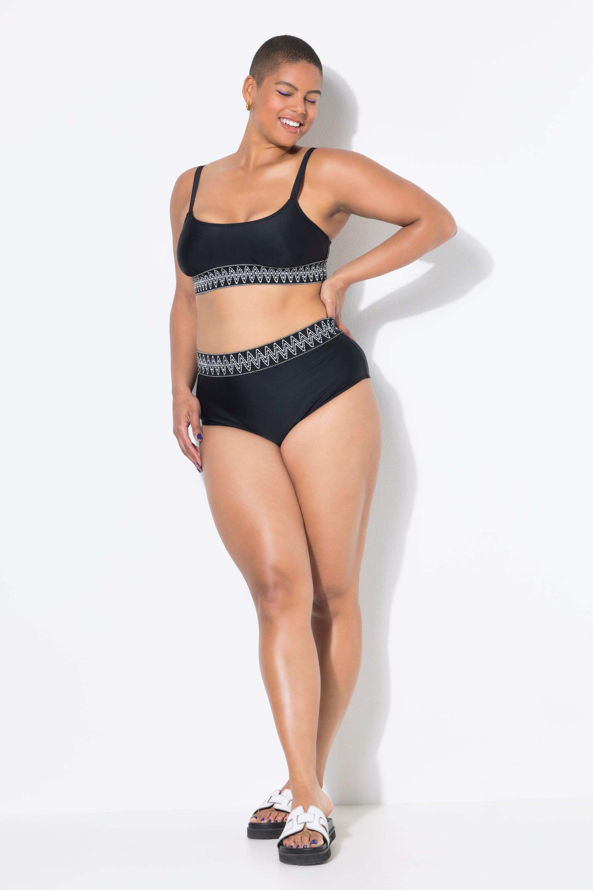 Femme Bas de bikini taille haute agrémentée de broderies 5/6