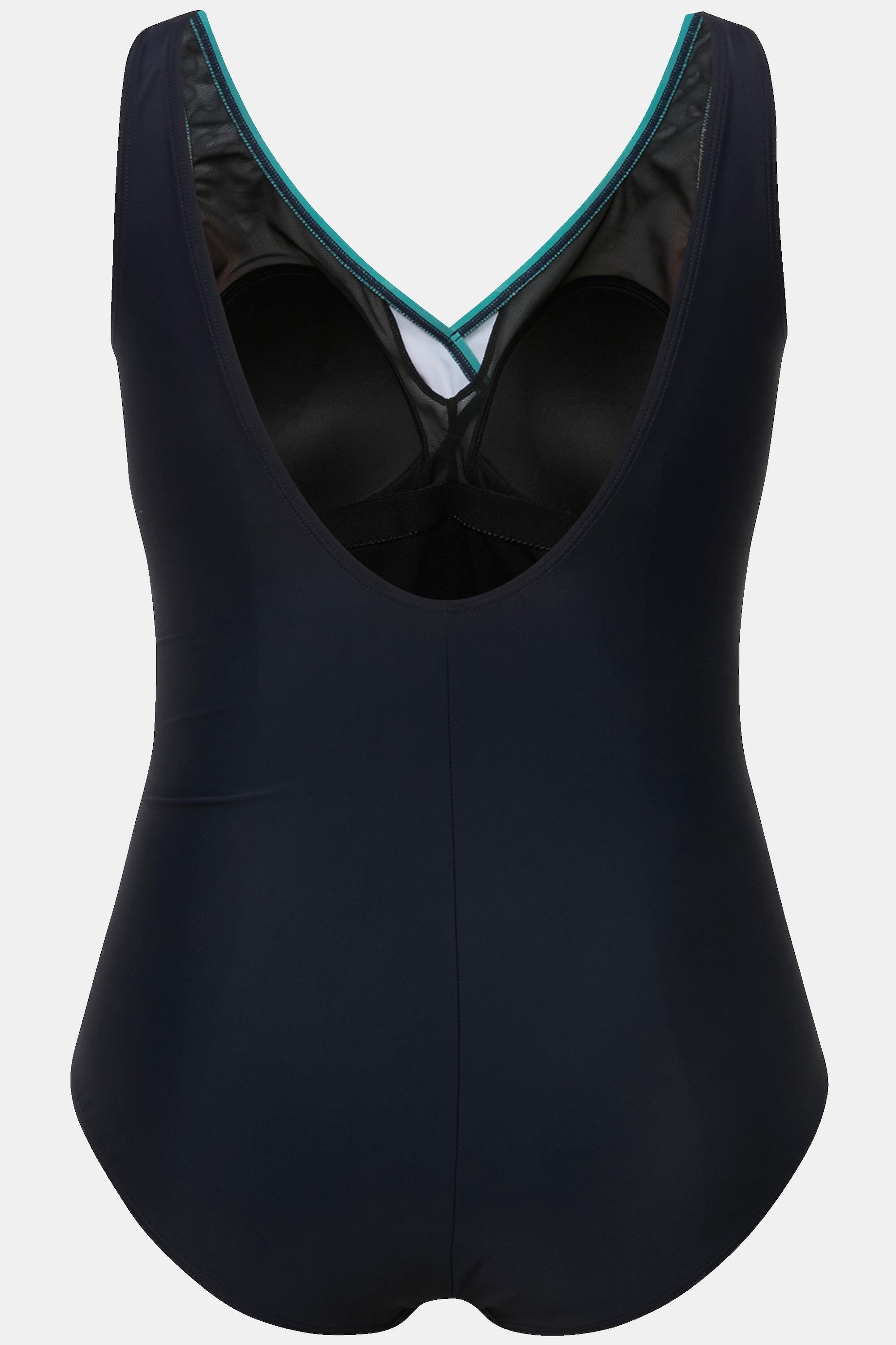 Damen Badeanzug Farbverlauf Softcups Drapierung recycelt 6/6