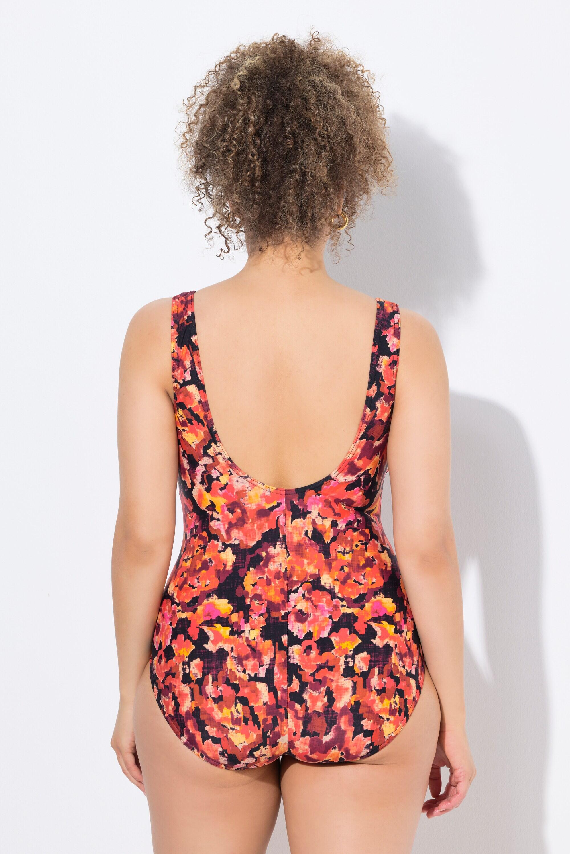 Femme Maillot de bain sans bonnets souples. Motif fantaisie. Décolleté rond 2/7