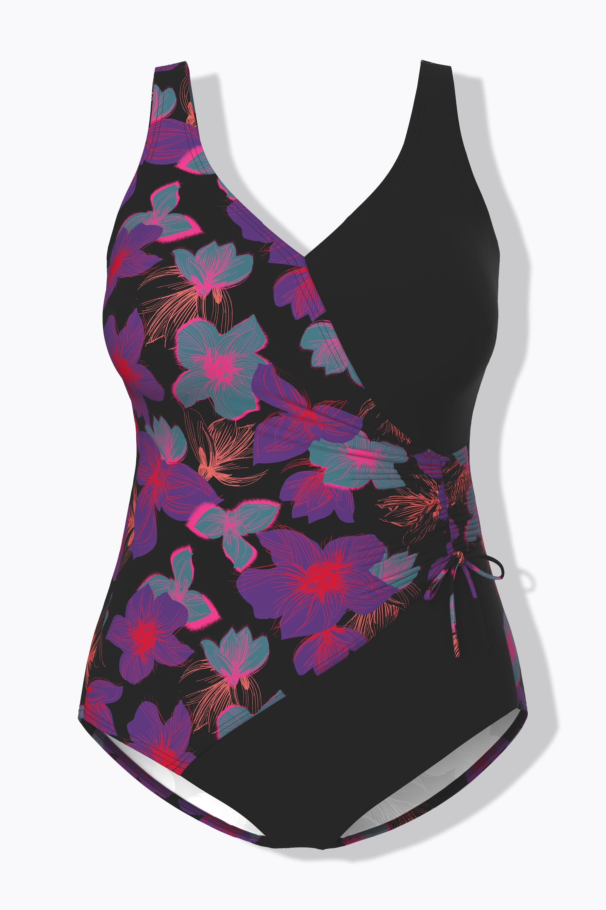 Femme Maillot de bain à fleurs bonnets souples et décolleté esprit cache-cœur 7/7