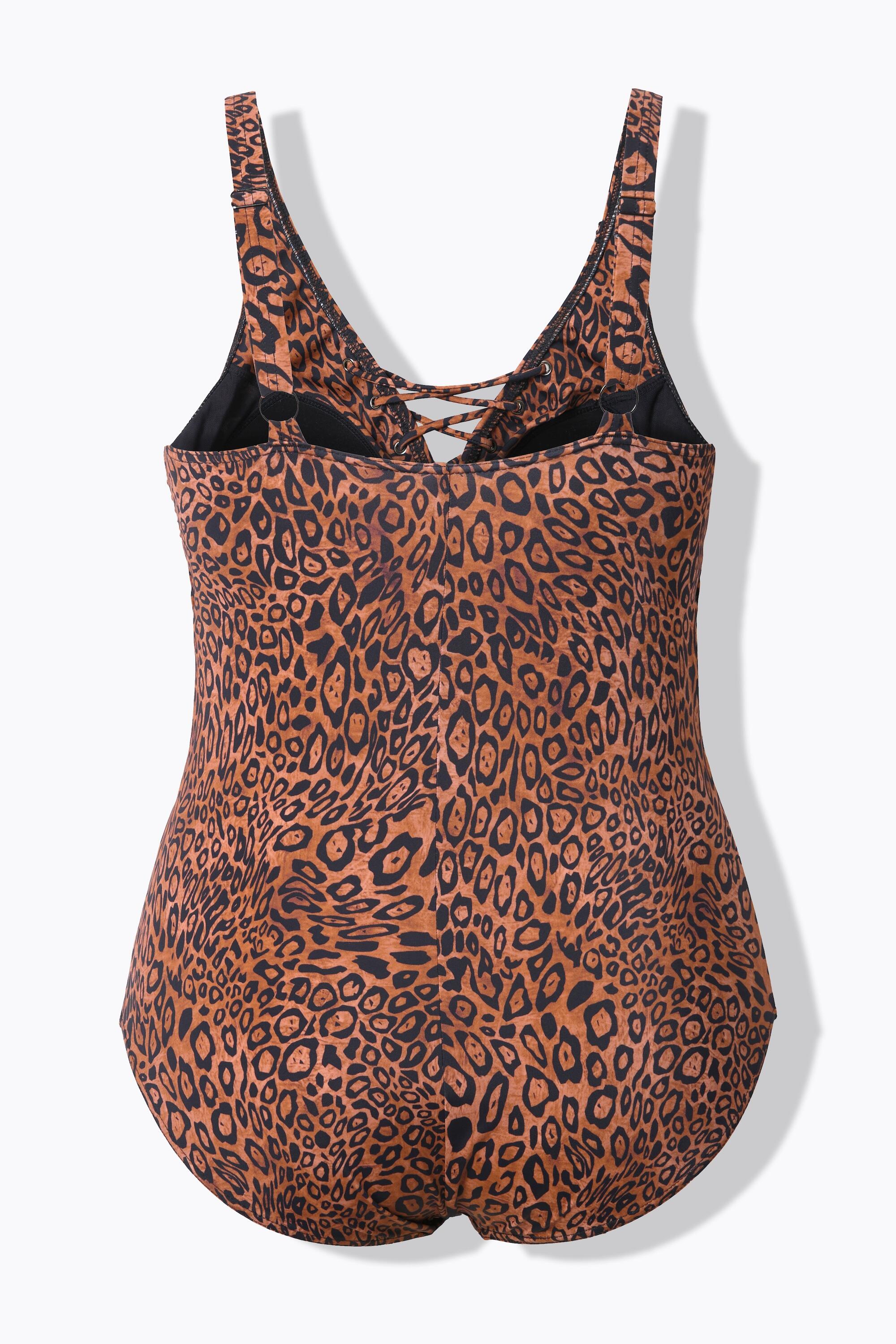 Femme Maillot de bain avec bonnets souples. Laçage et imprimé 7/7