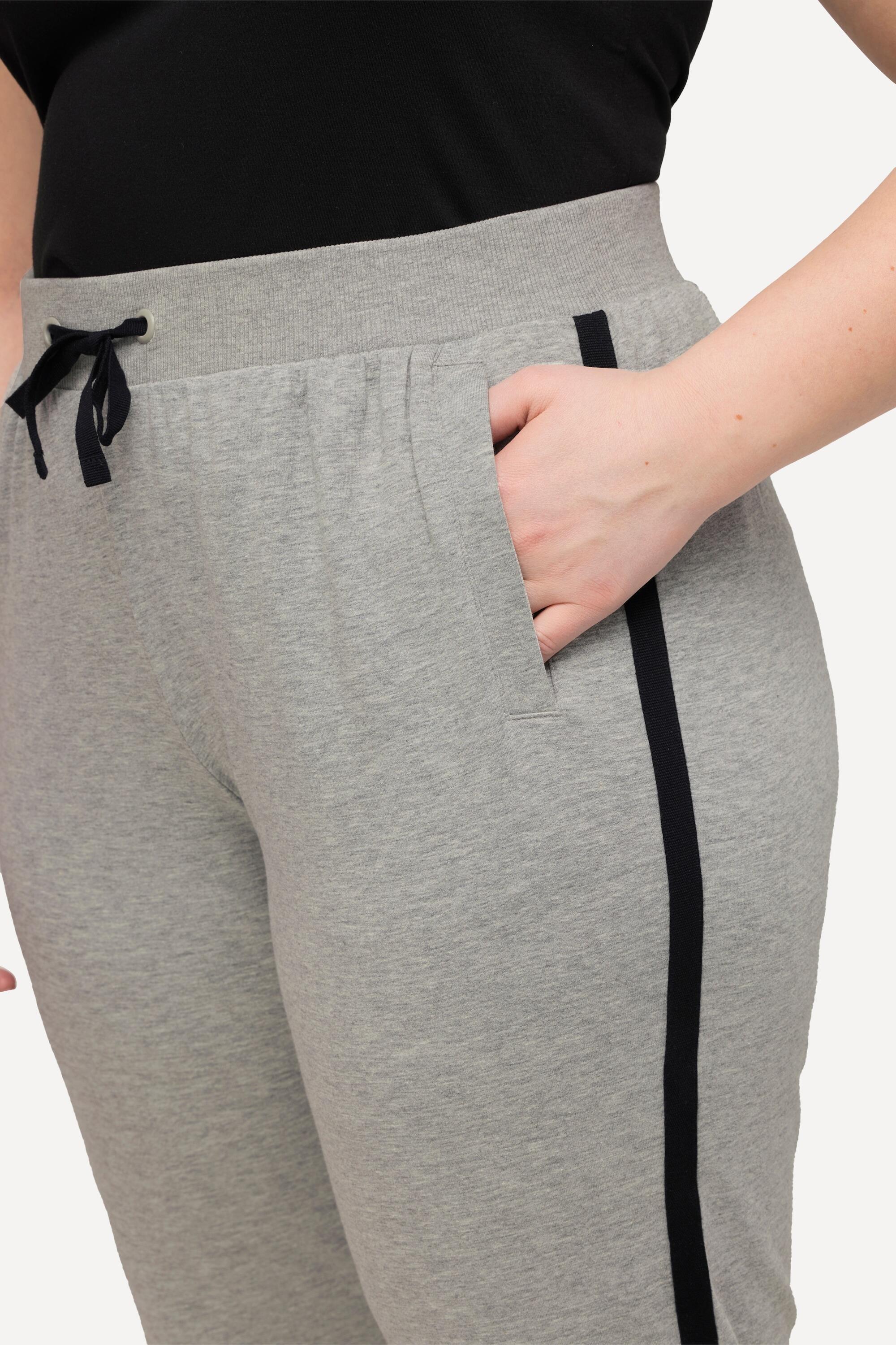 Femme Pantalon de jogging galons ceinture élastique poches 3/5