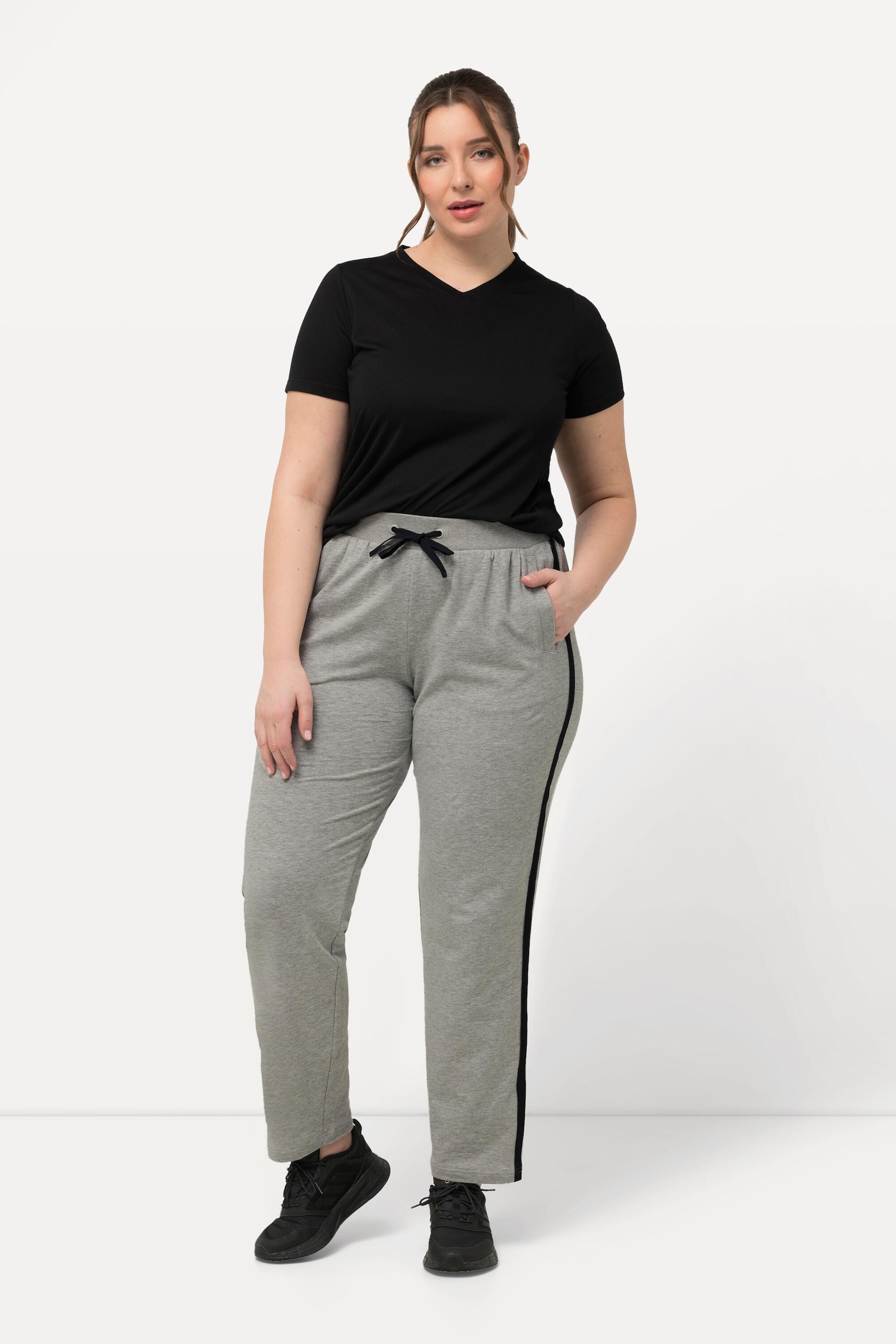 Femme Pantalon de jogging galons ceinture élastique poches 4/5