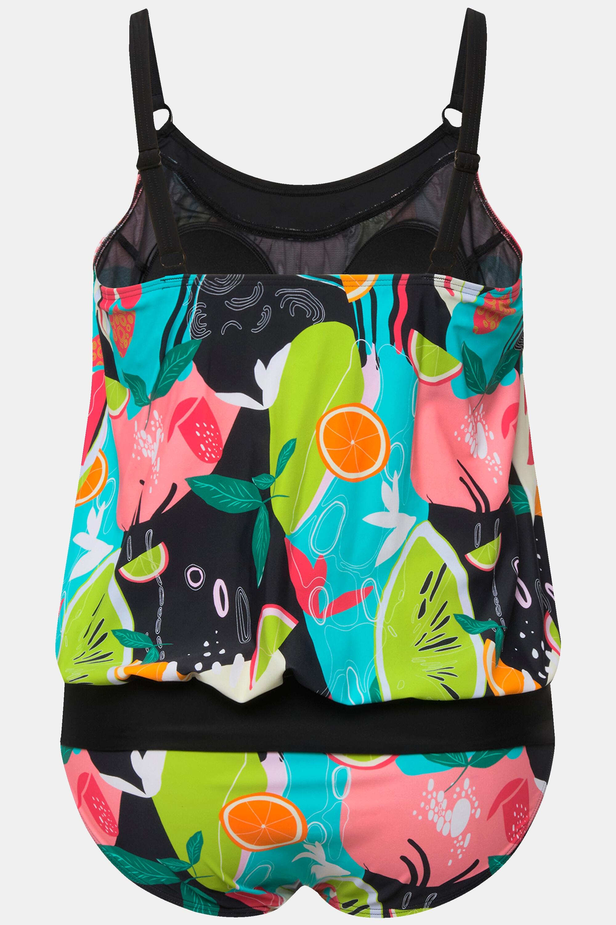 Femme Tankini imprimé fruits. Bonnets souples et bretelles ajustables. 6/6
