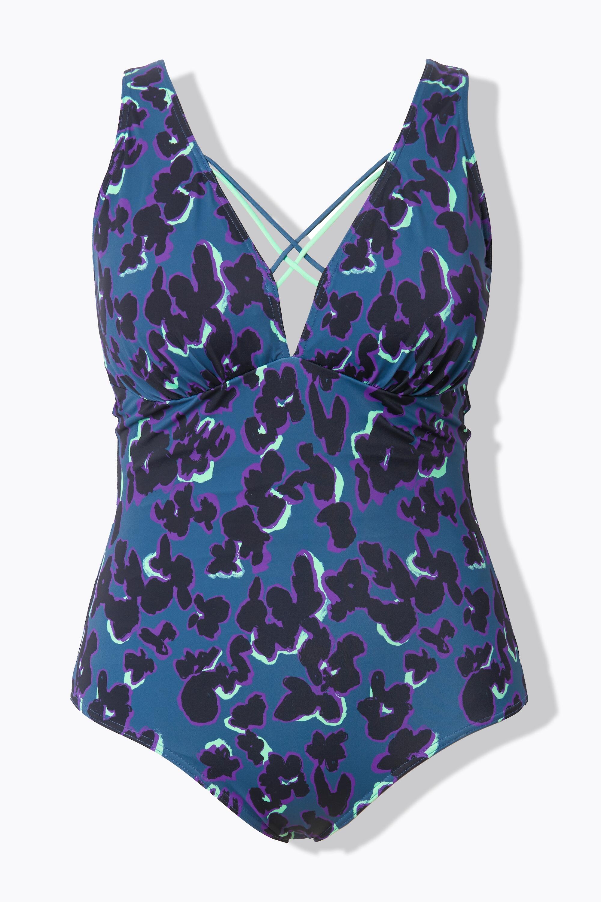 Femme Maillot de bain à bonnets souples. Rubans fantaisie et 6/7