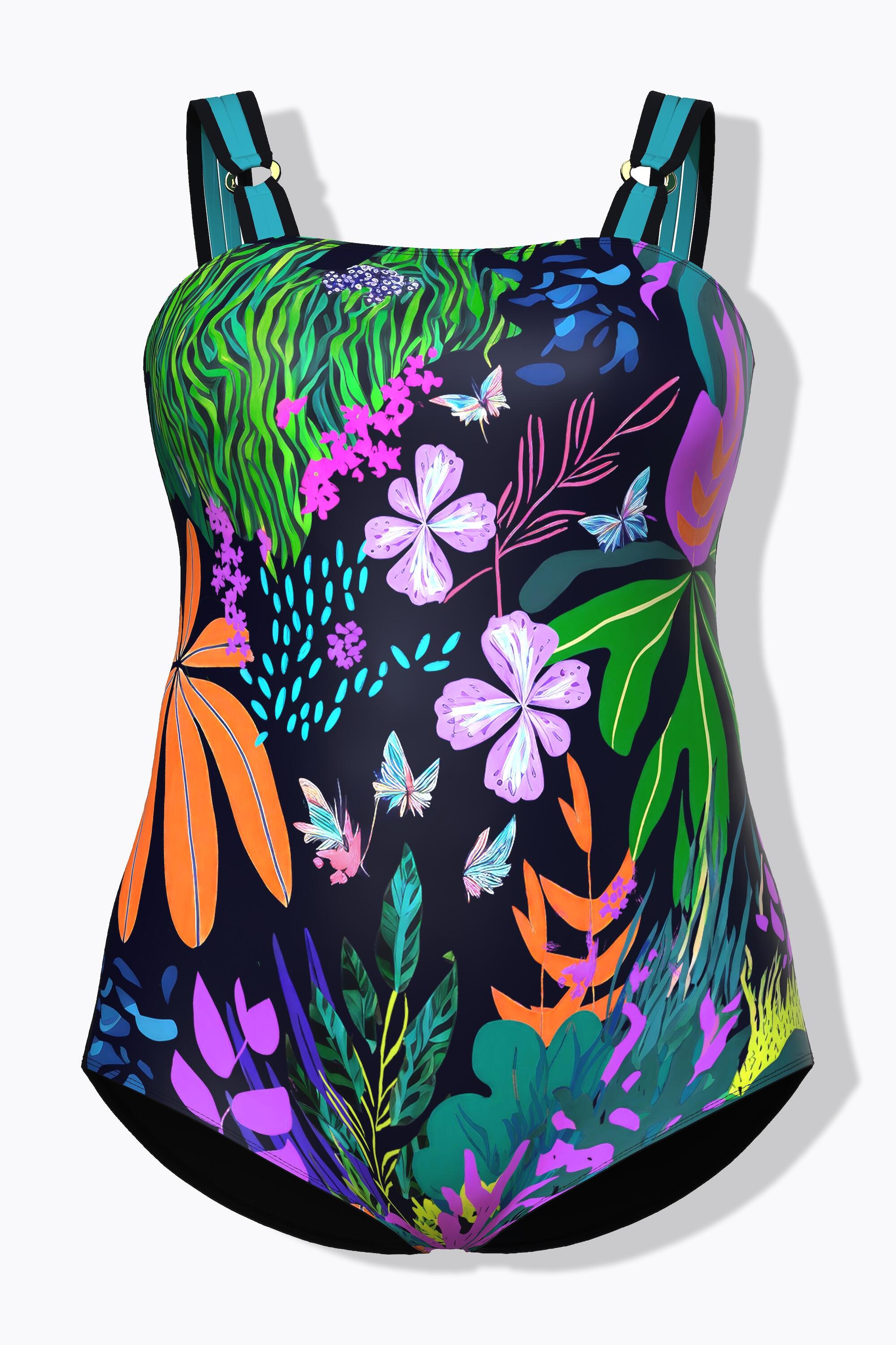 Femme Maillot de bain motif à fleurs bretelles quadruples bonnets souples 7/7