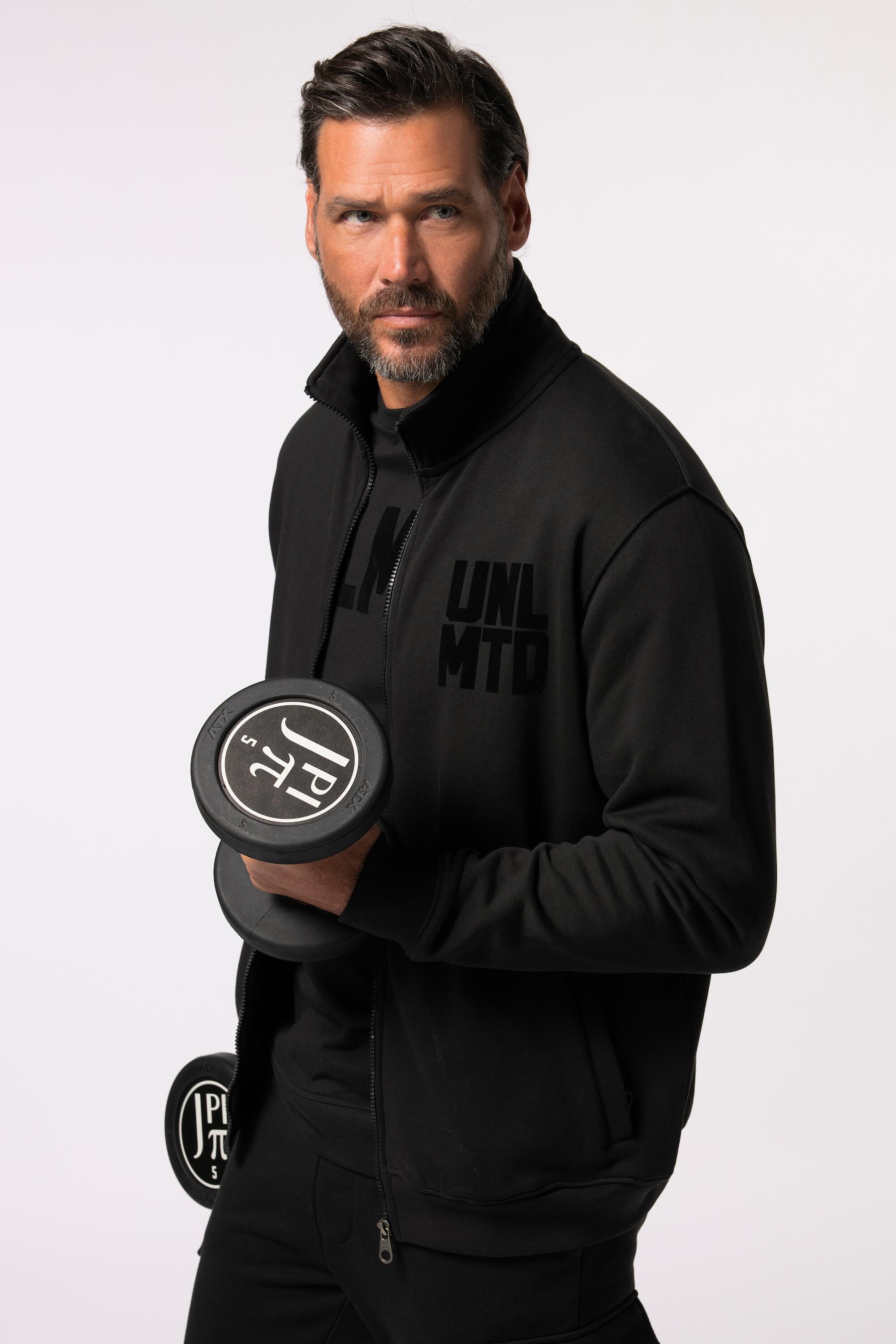 Hommes Veste en molleton. Col montant. Collection Fitness 4/7