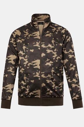 Herren Funktions-Trainingsjacke Fitness atmungsaktiv Camouflage