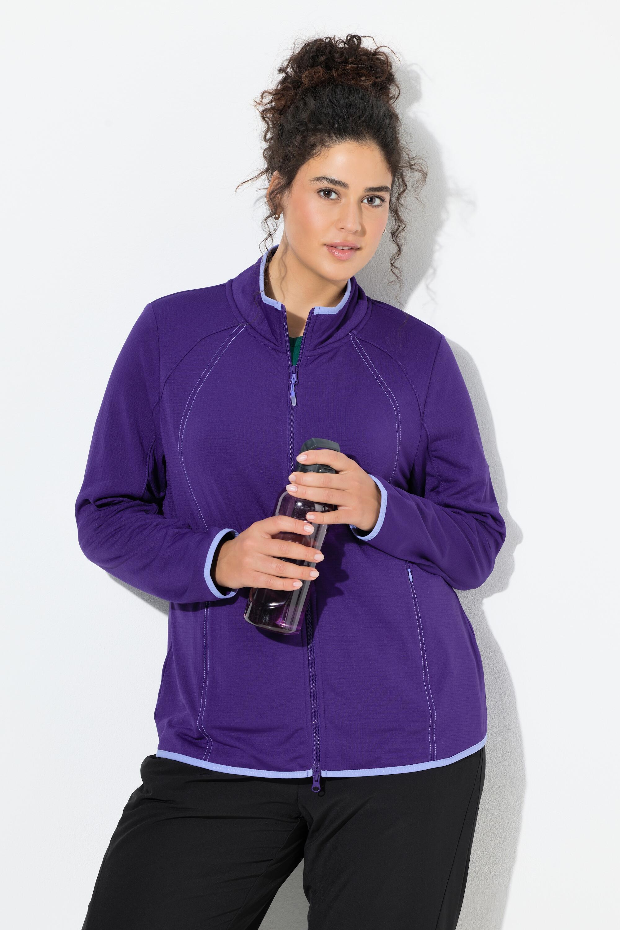 Femme Veste en molleton technique col montant et manches longues 6/7