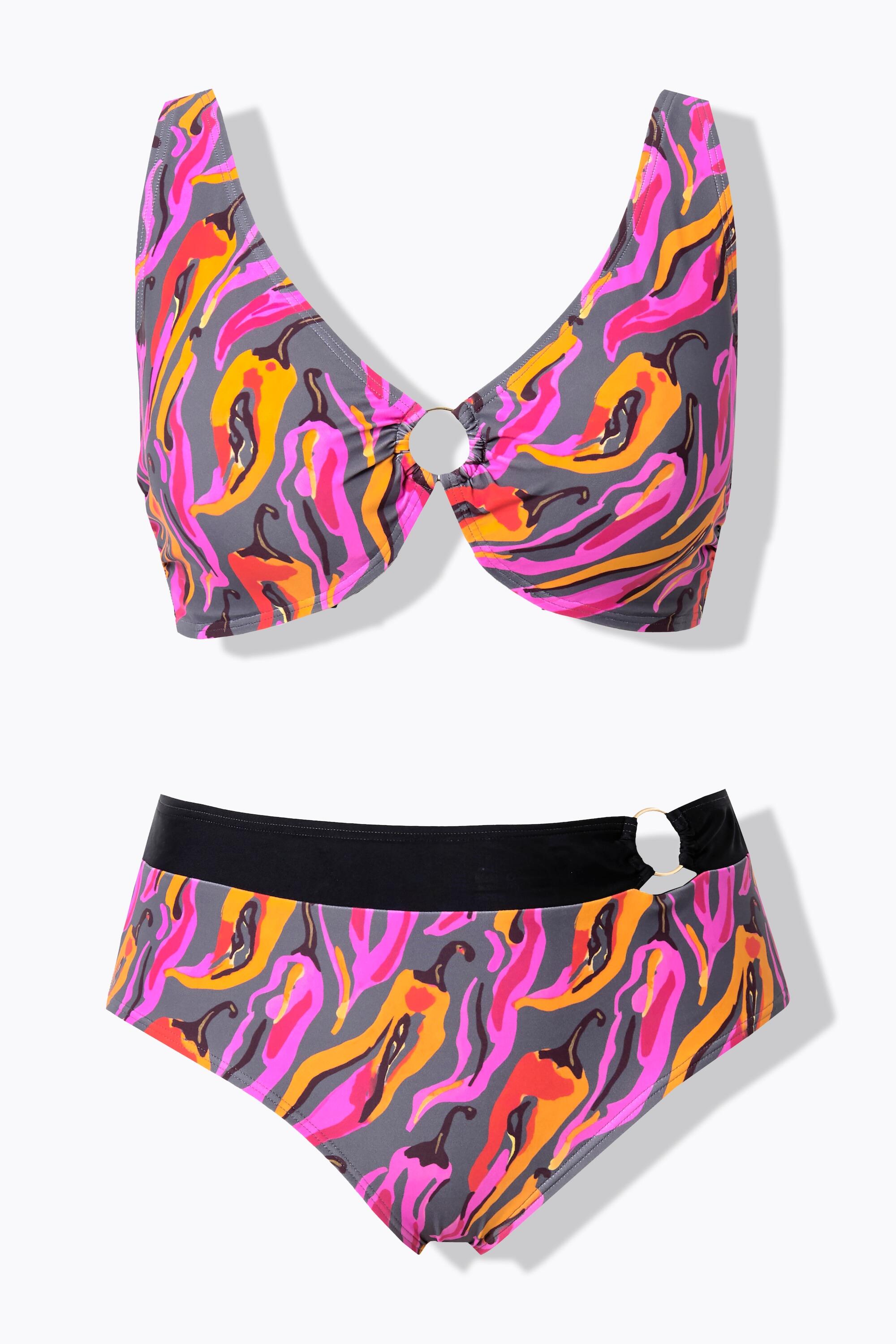 Femme Bikini imprimé piments. Bonnets souples. Matières recyclées 7/7