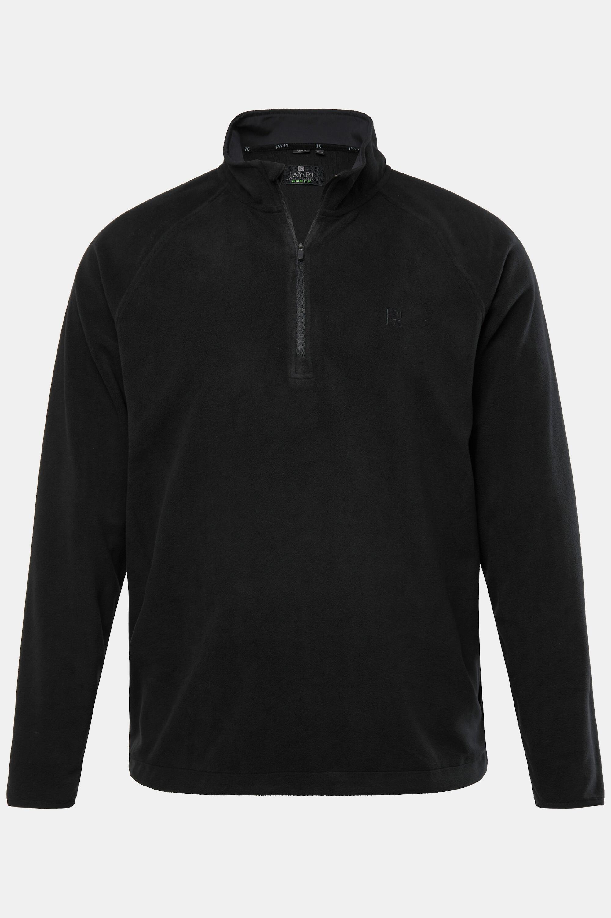 Herren Fleecetroyer Bauchfit Outdoor Zippkragen 3/4
