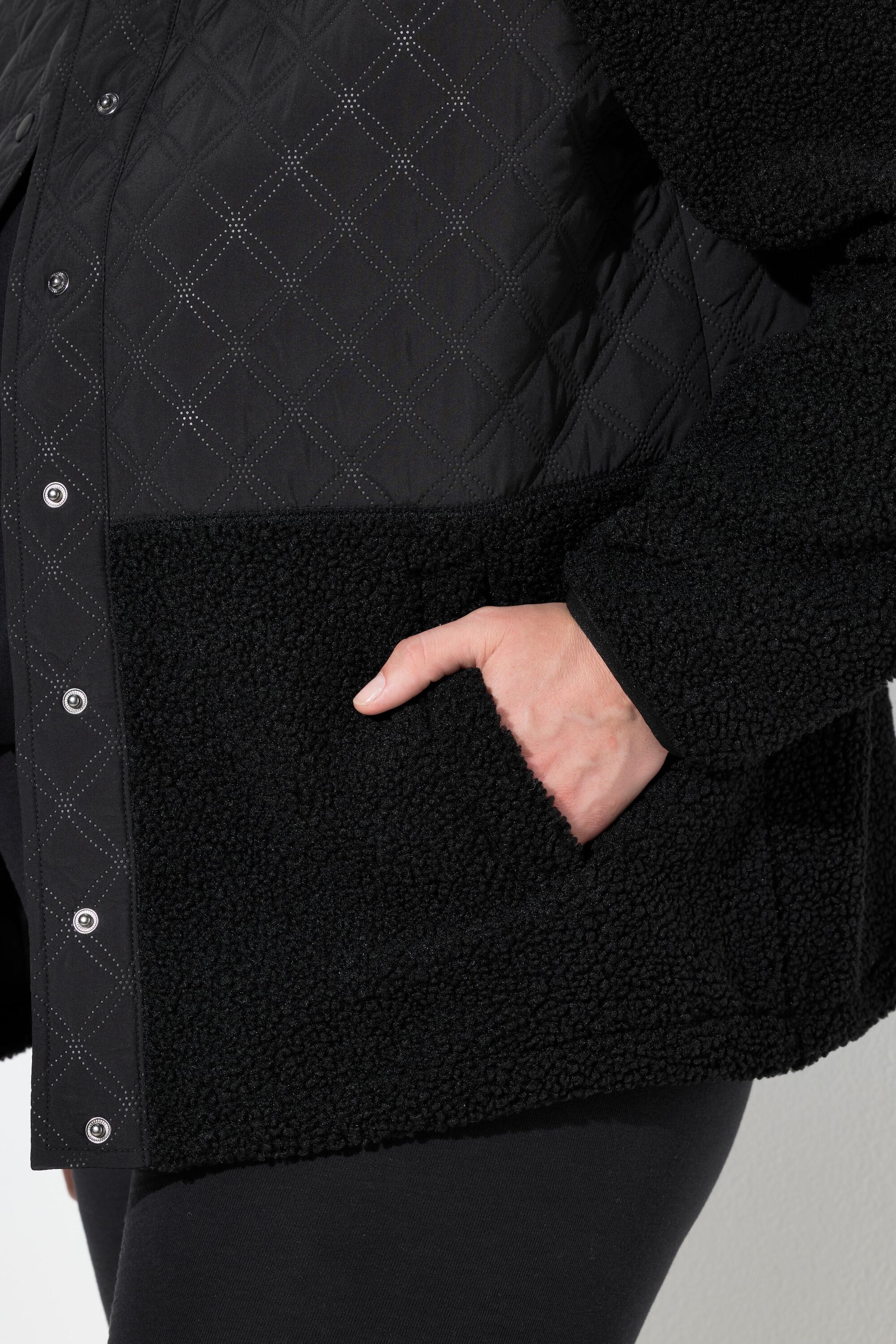 Femme Veste en polaire matelassée à capuche boutons-pression 4/6