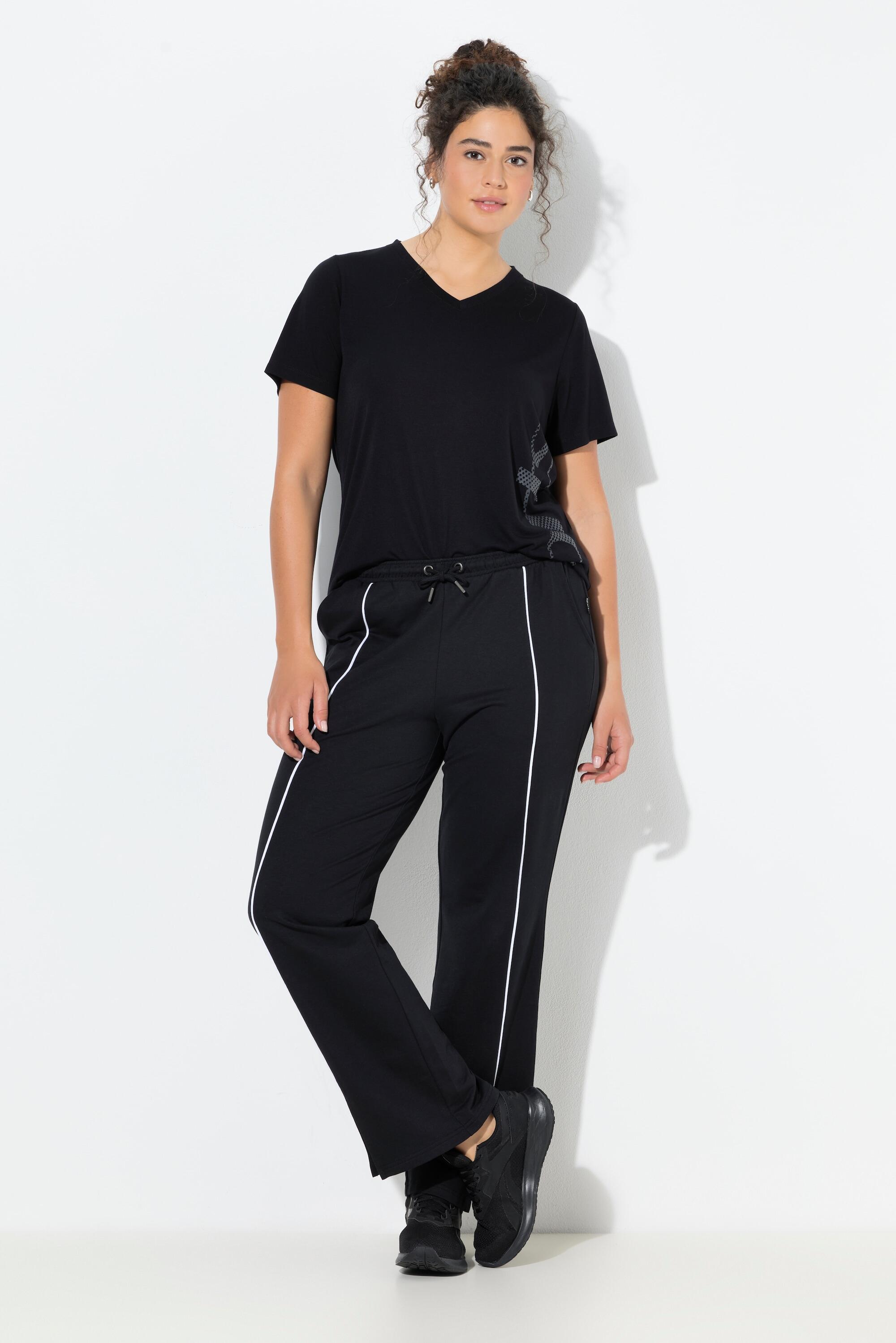 Femme Pantalon de jogging avec passepoil jambe droite et taille élastique 6/7