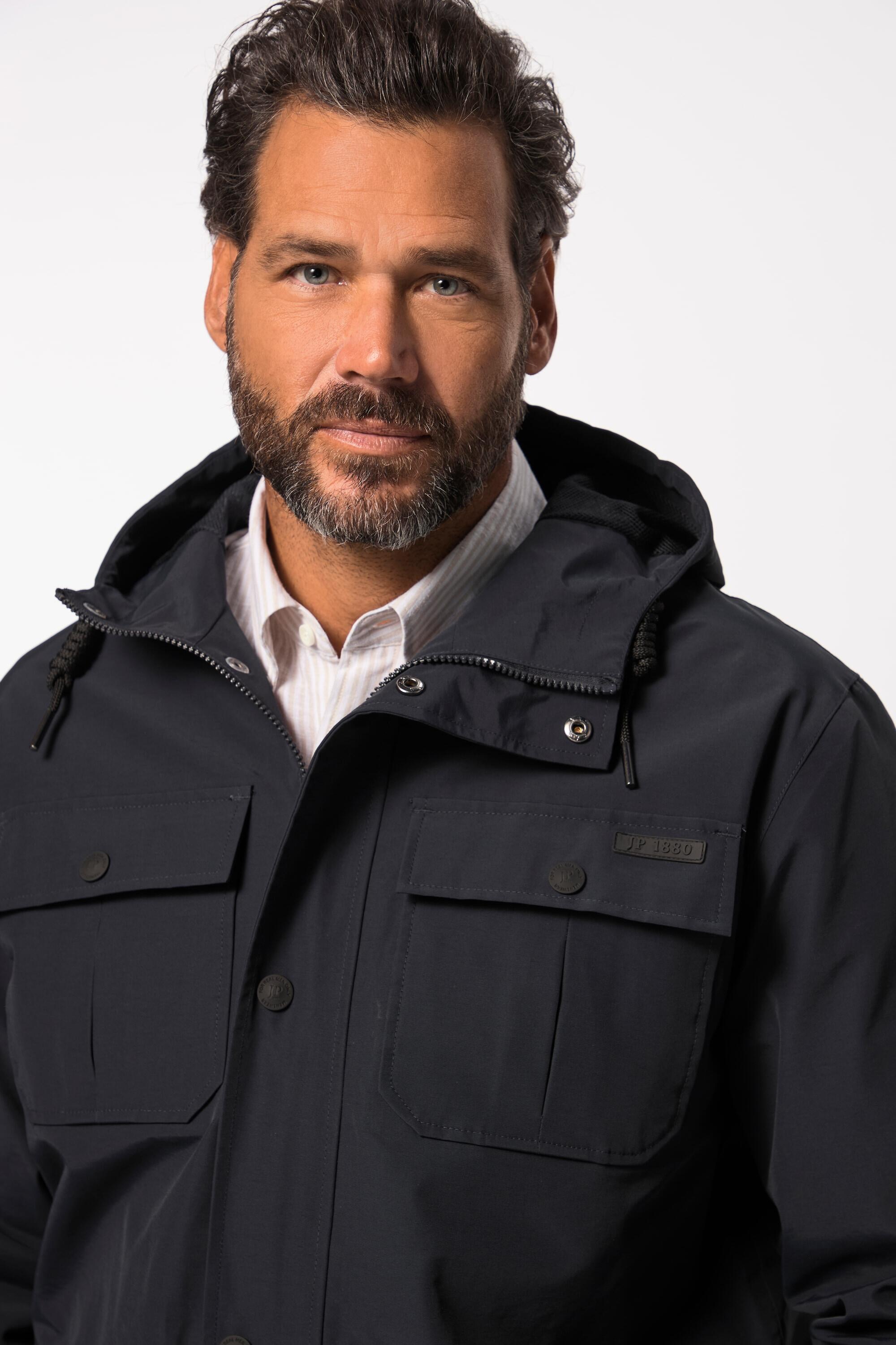 Hommes Veste de pluie imperméable capuche et fermeture à glissière sous patte 2/6