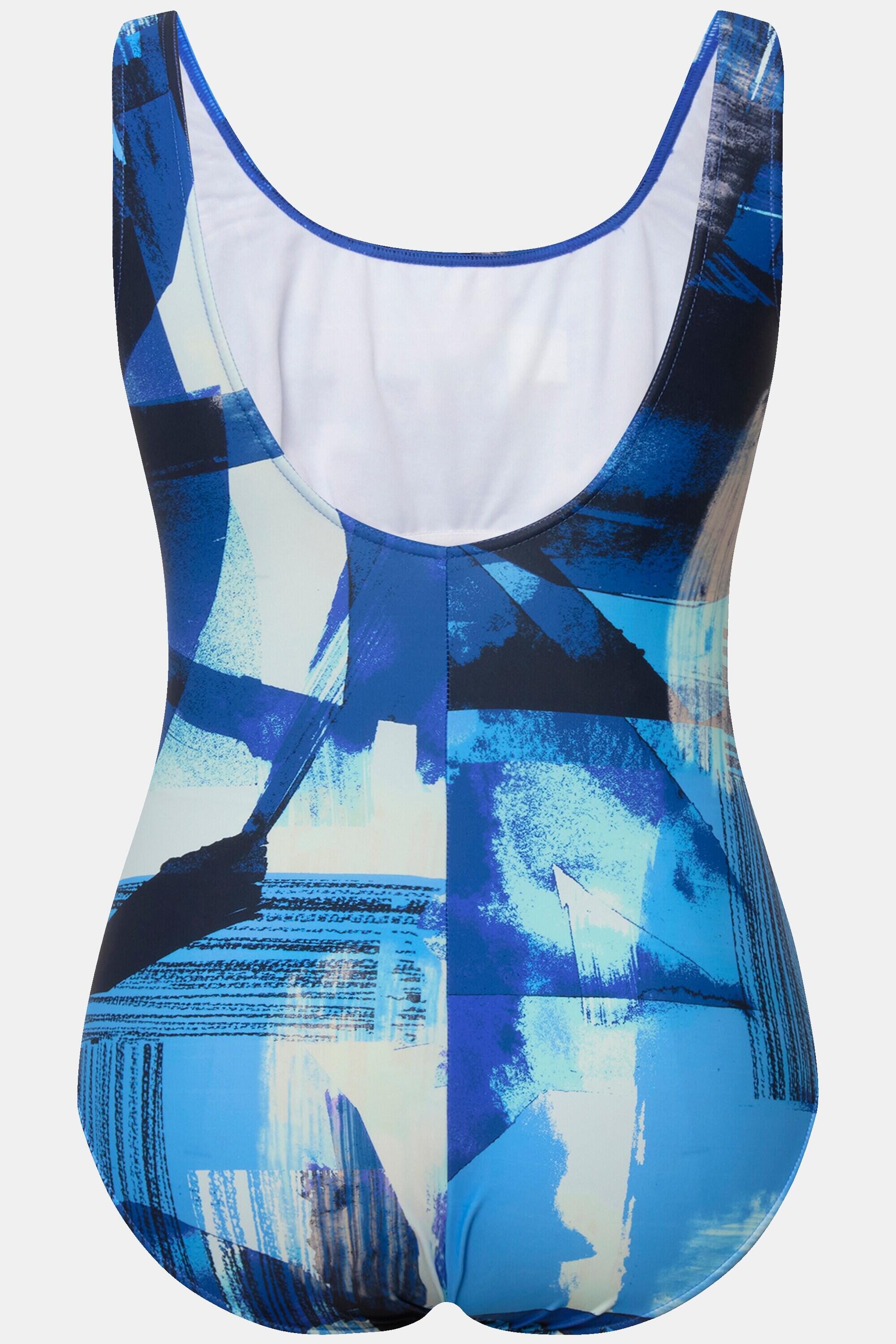 Femme Maillot de bain imprimé. Sans bonnets souples. Décolleté rond 6/6