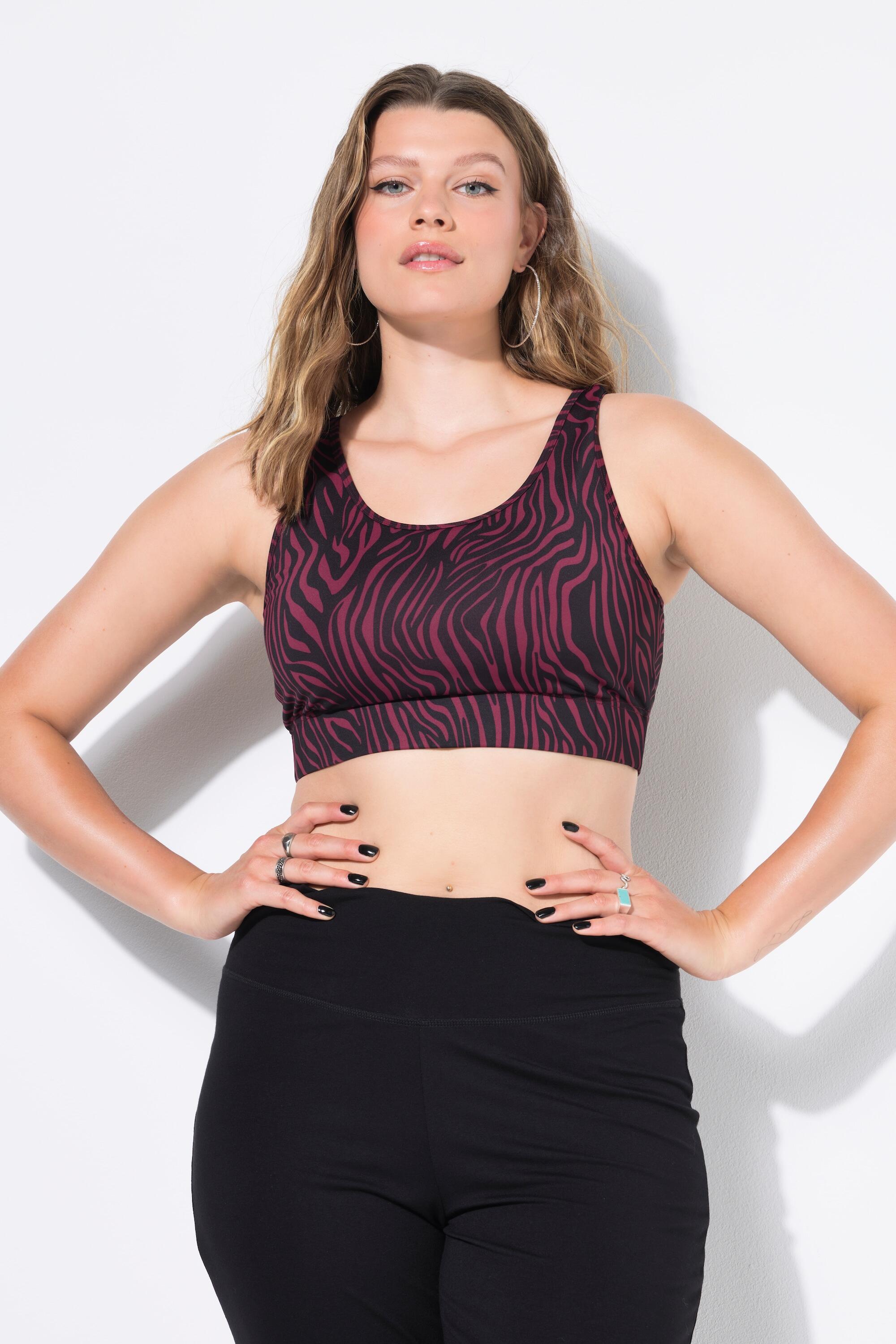 Femme Brassière de sport à dos nageur avec imprimé zébré coloré 3/5