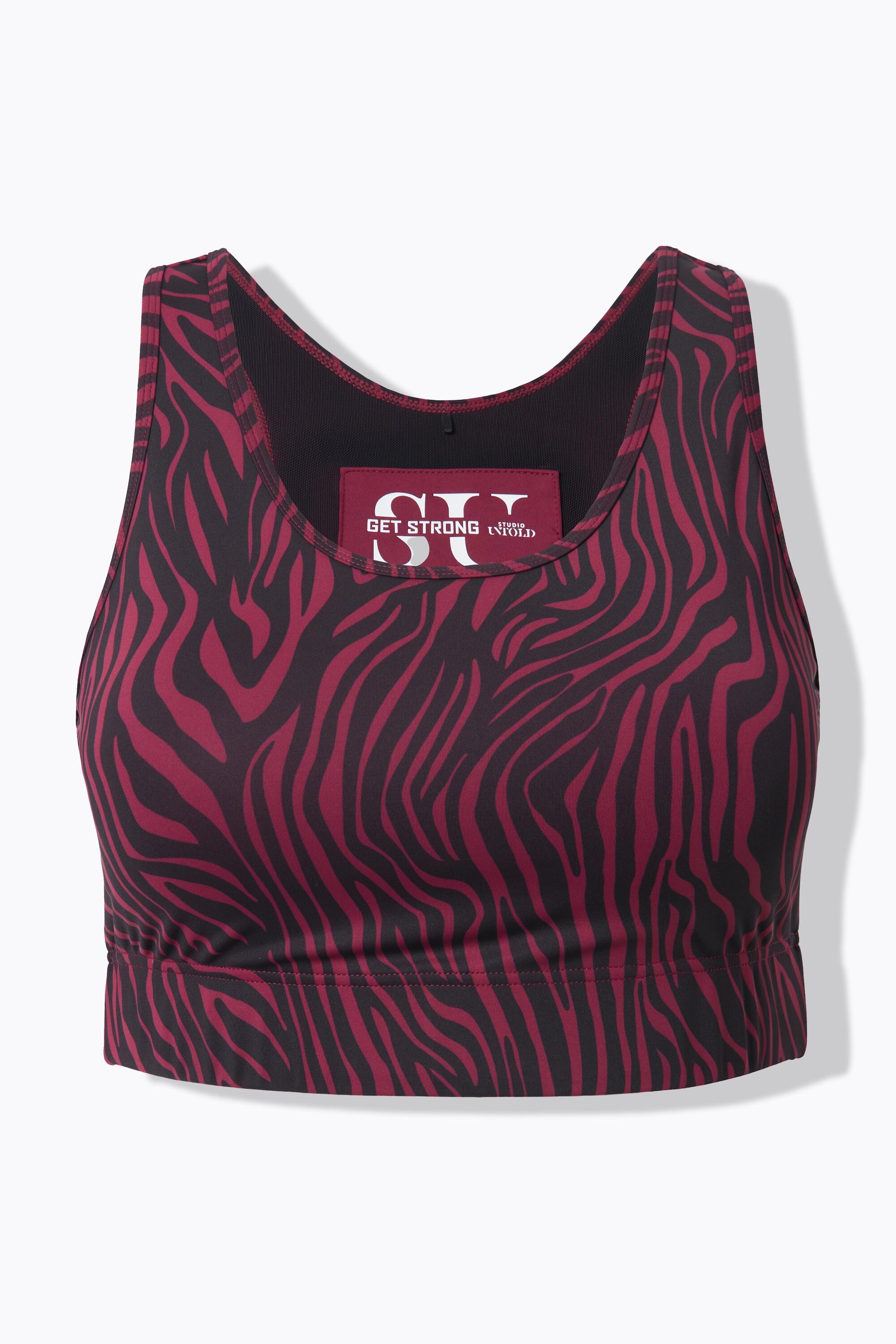 Femme Brassière de sport à dos nageur avec imprimé zébré coloré 5/5
